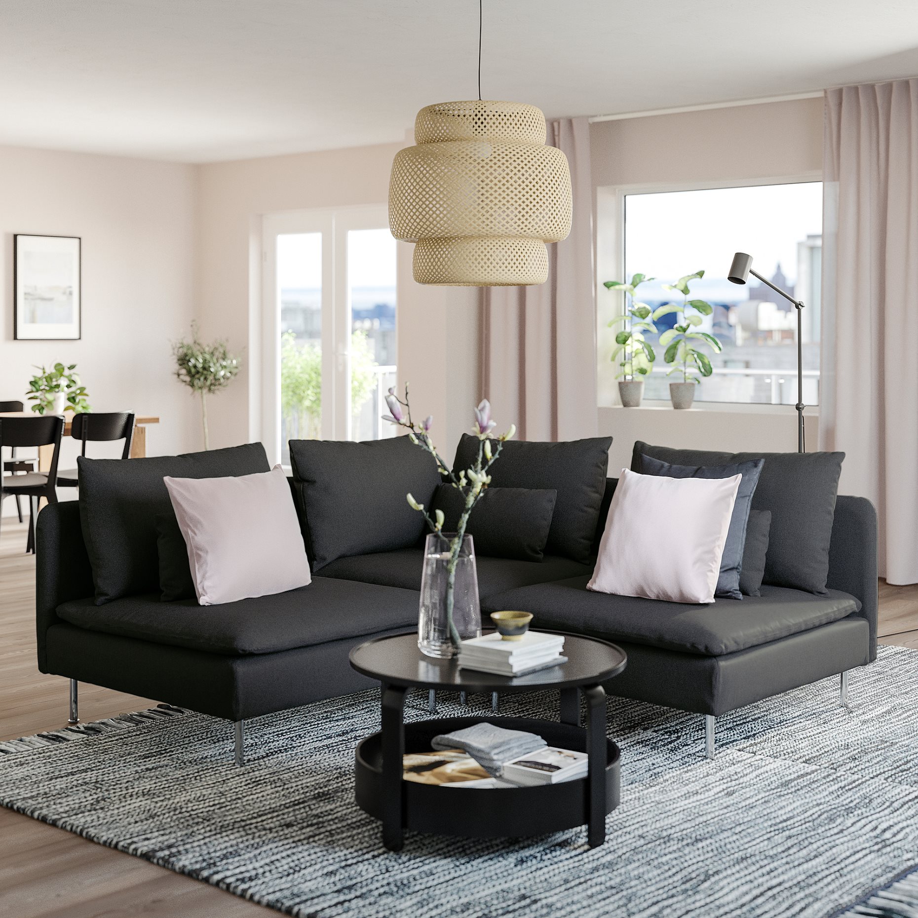 SÖDERHAMN, Ъглов диван, 3 места, 594.495.83