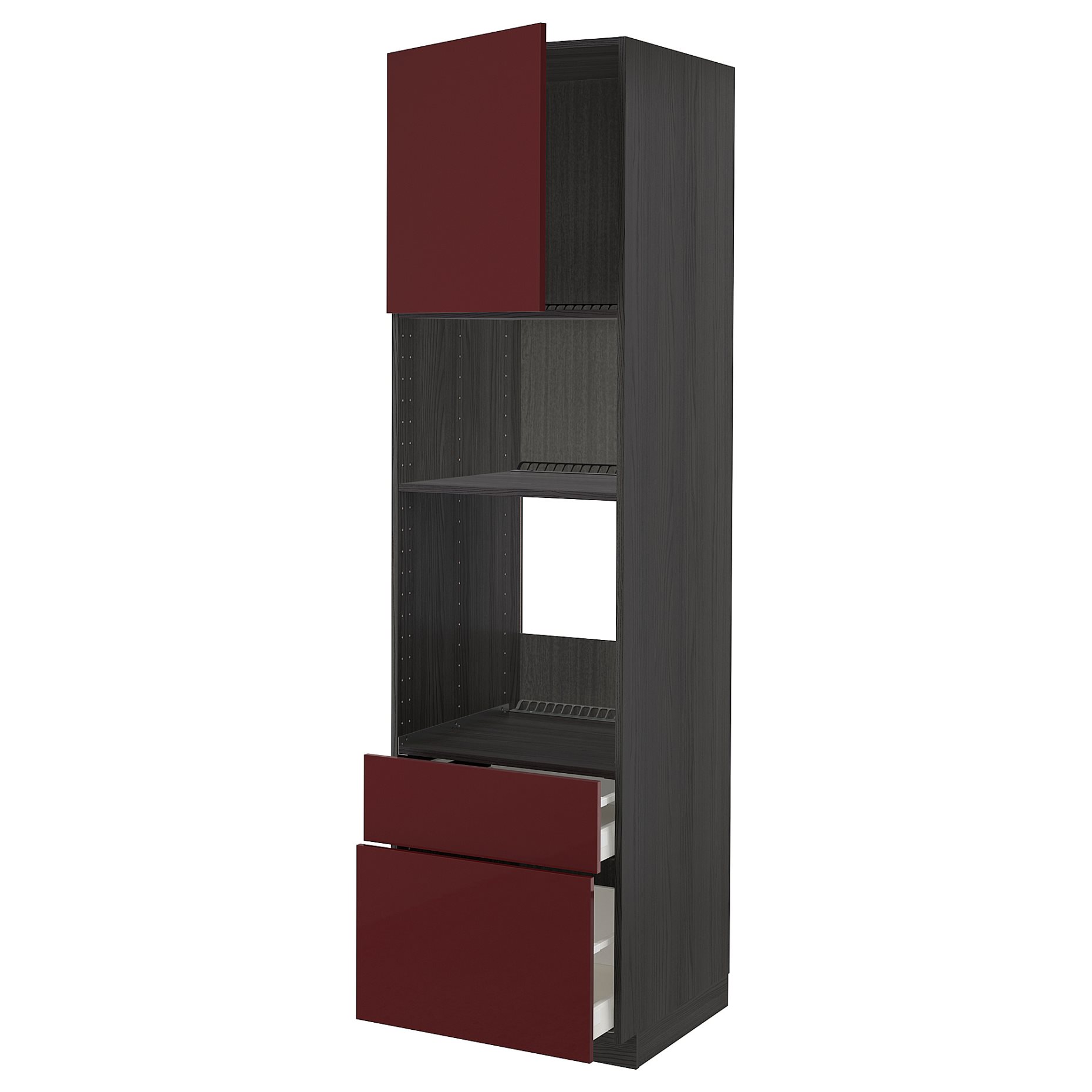 METOD/MAXIMERA, висок шкаф за фурнаа/микровълн+вр/2 чекм, 594.577.90