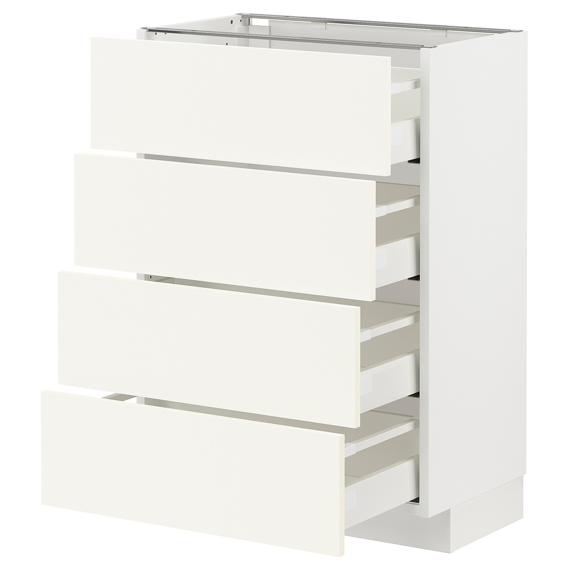 METOD/MAXIMERA, долен шкаф с 4 чела/4 чекмеджета, 595.071.96