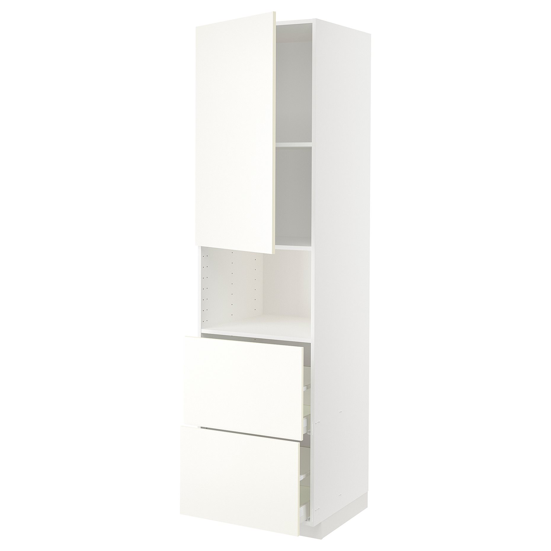 METOD/MAXIMERA, висок шкаф за микр. фурна, врата/2 чекм., 595.074.55