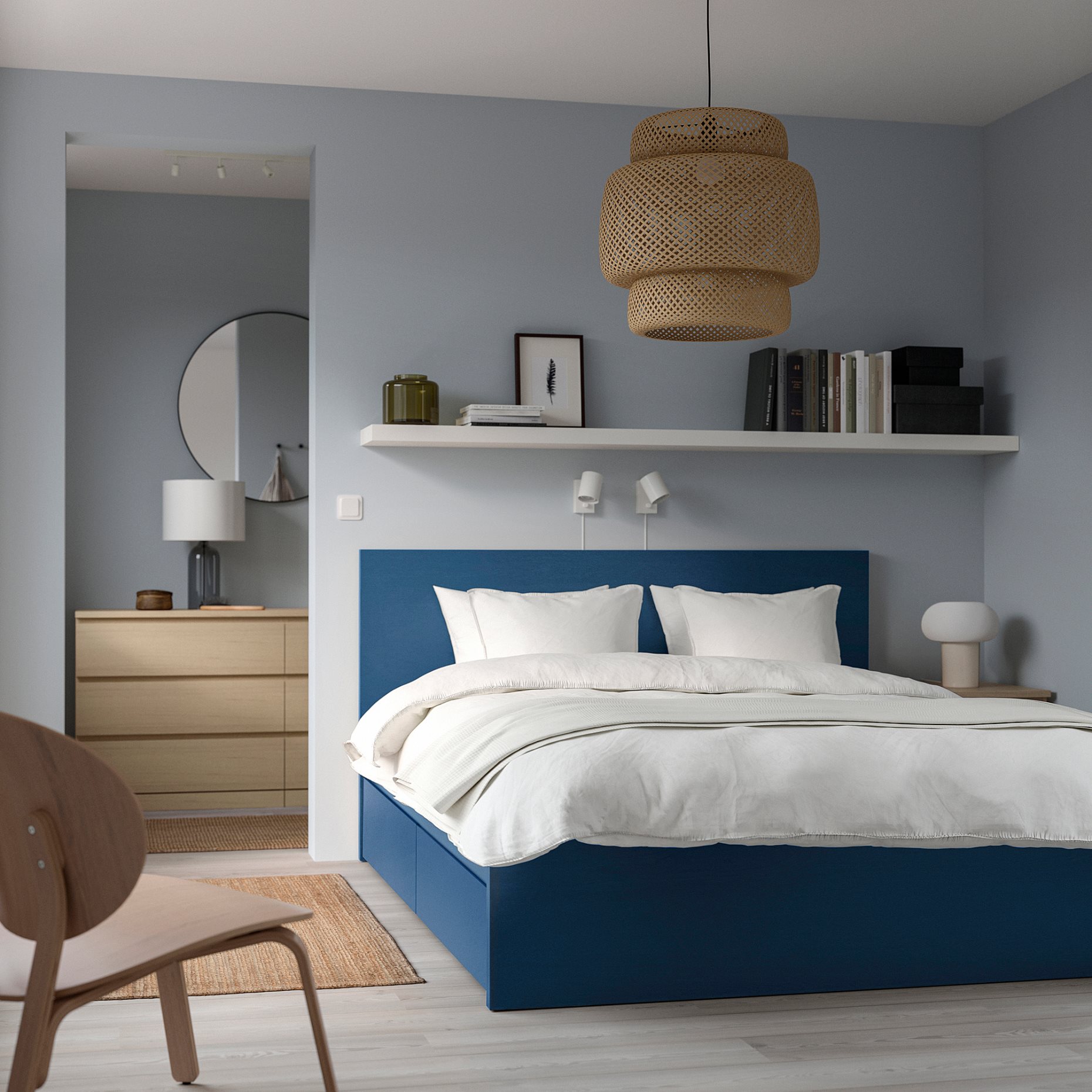 MALM, високо легло с 2 контейнера, 595.599.44