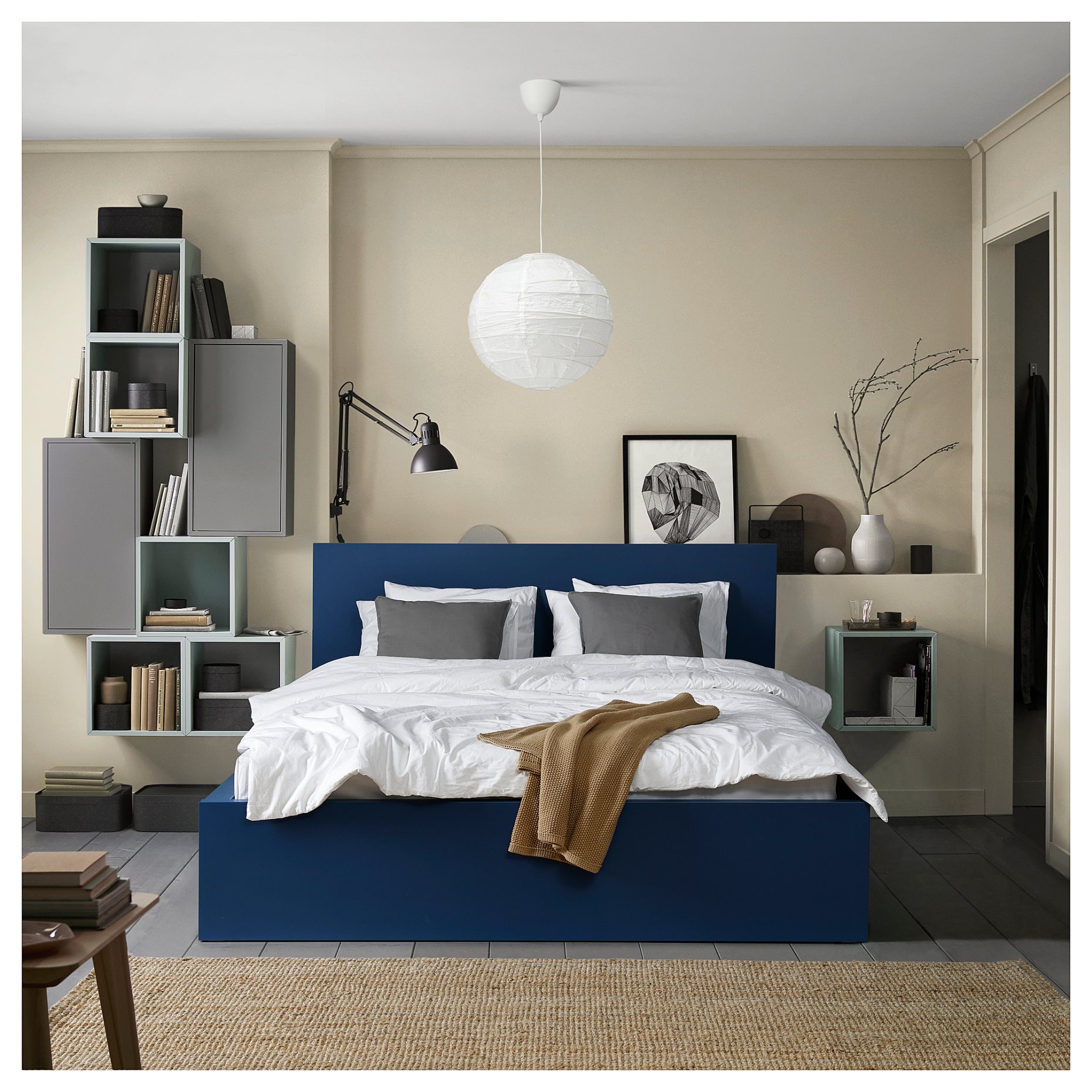 MALM, високо легло с 2 контейнера, 595.599.44