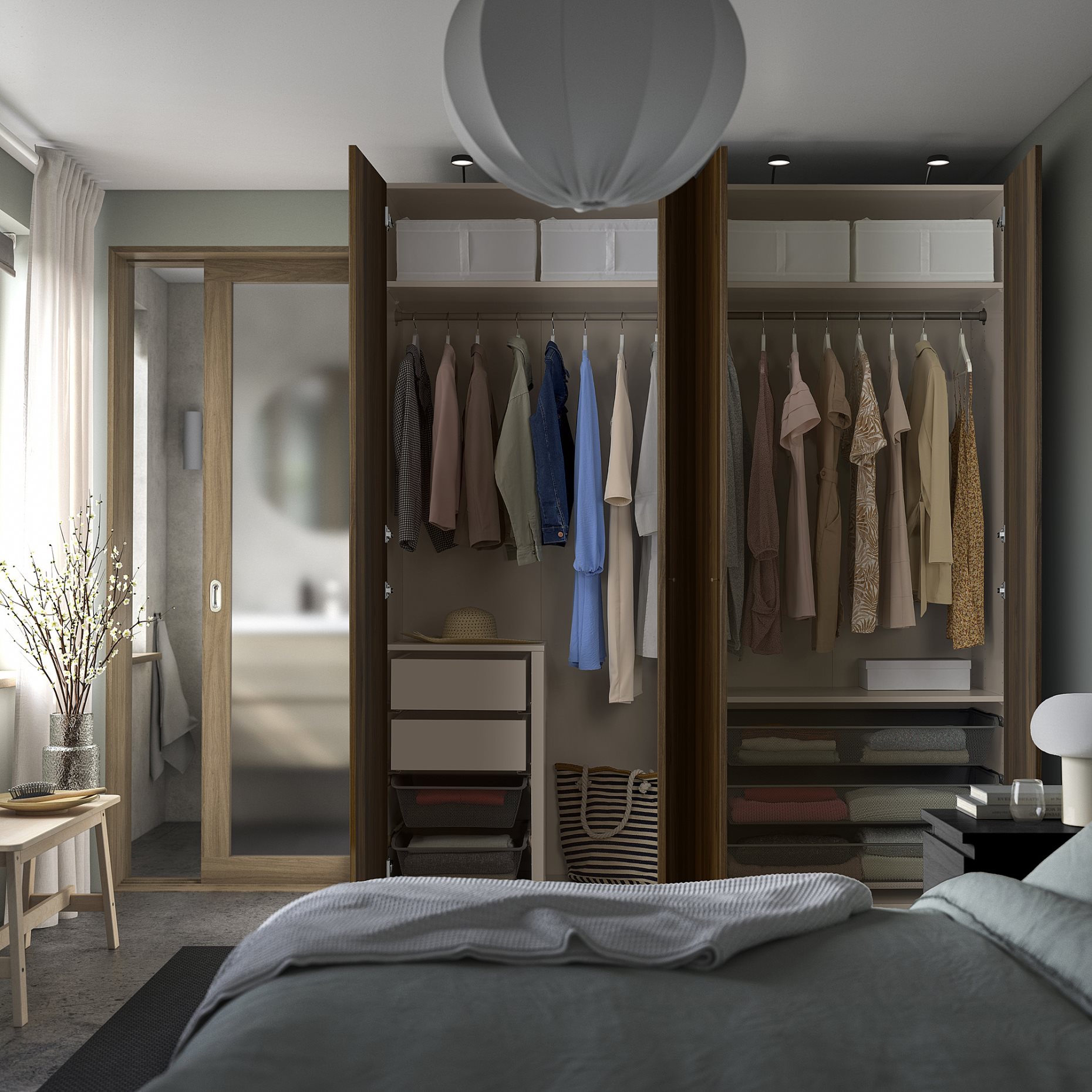 PAX/STORKLINTA, гардероб - комбинация, 595.627.91