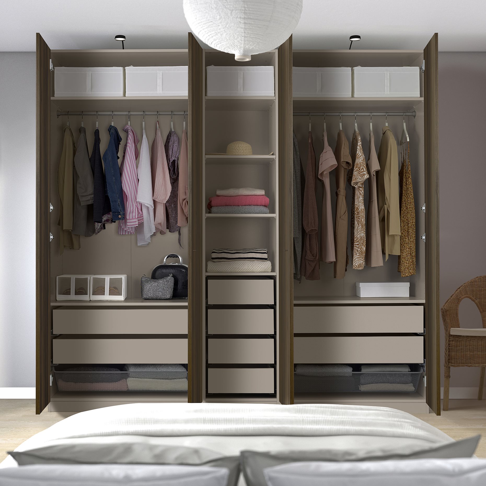 PAX/STORKLINTA, гардероб - комбинация, 595.629.08