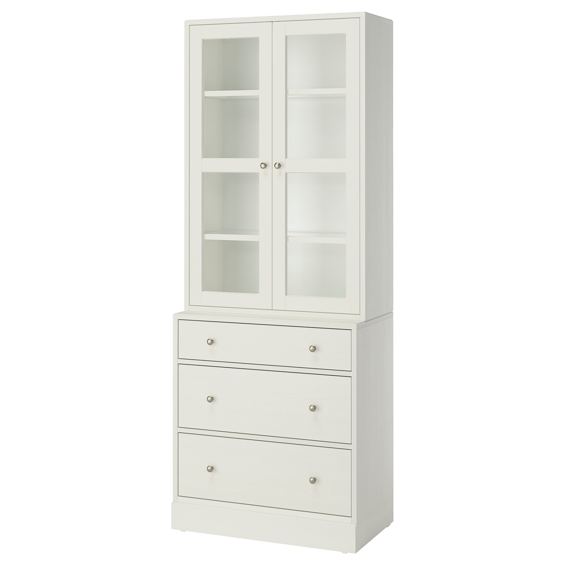 HAVSTA, комб. артикул за съхранение със стъкл. врати, 595.974.65