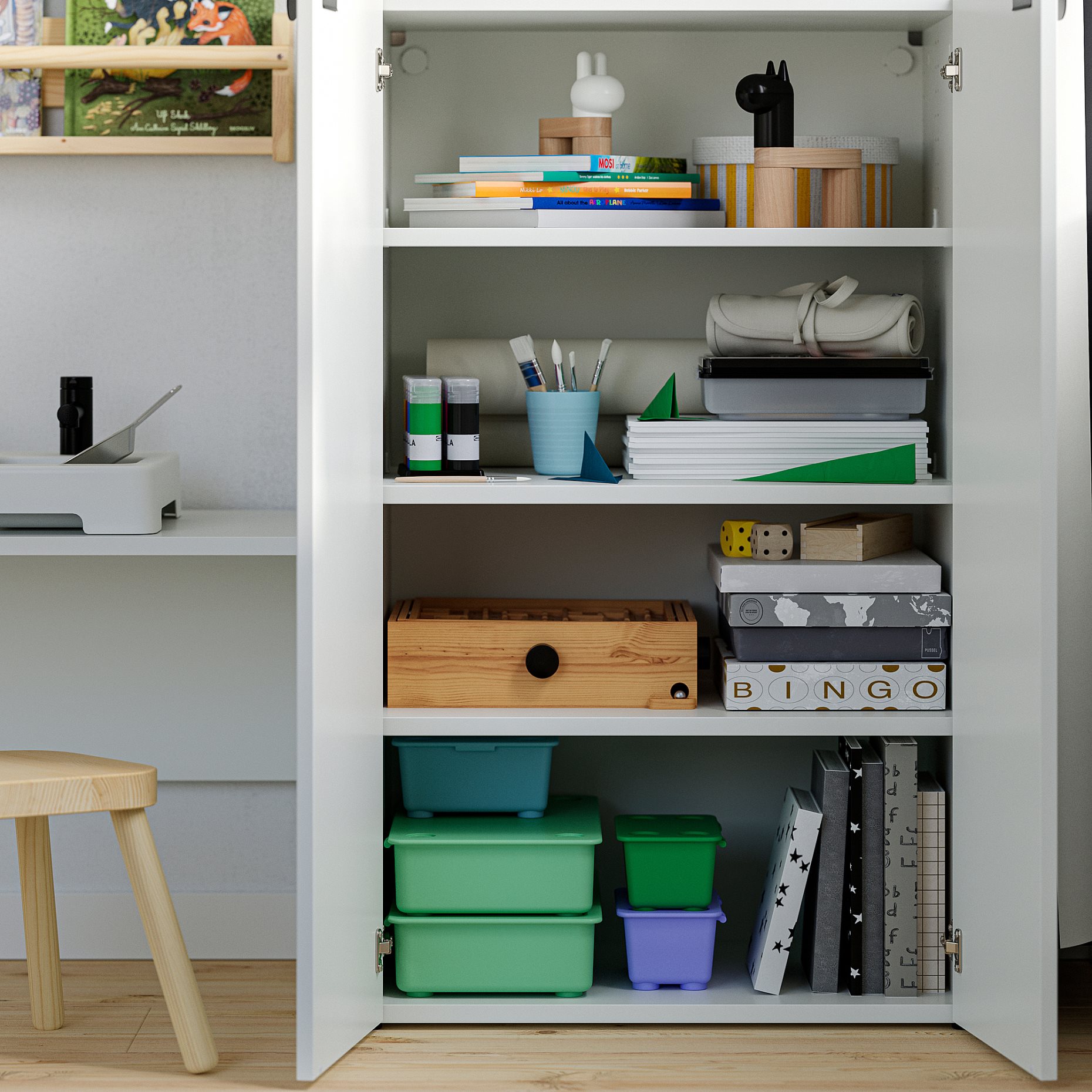 LASTARE, комб. артикули за съхранение, с пейка, 210x42x100 см, 596.038.81