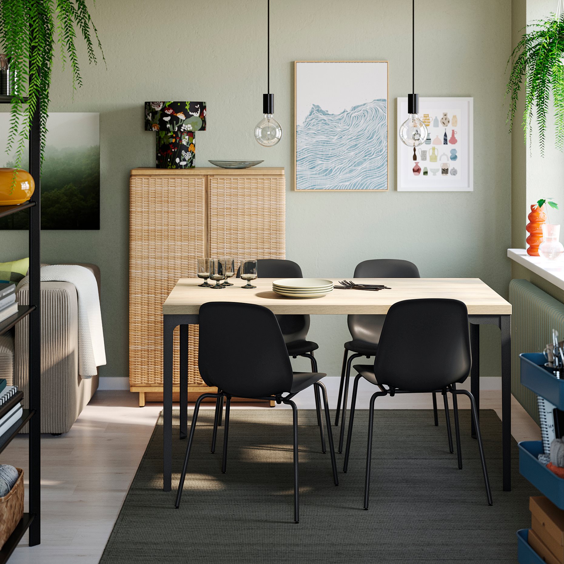 SKÅLSTA, маса и 4 стола, 596.092.13