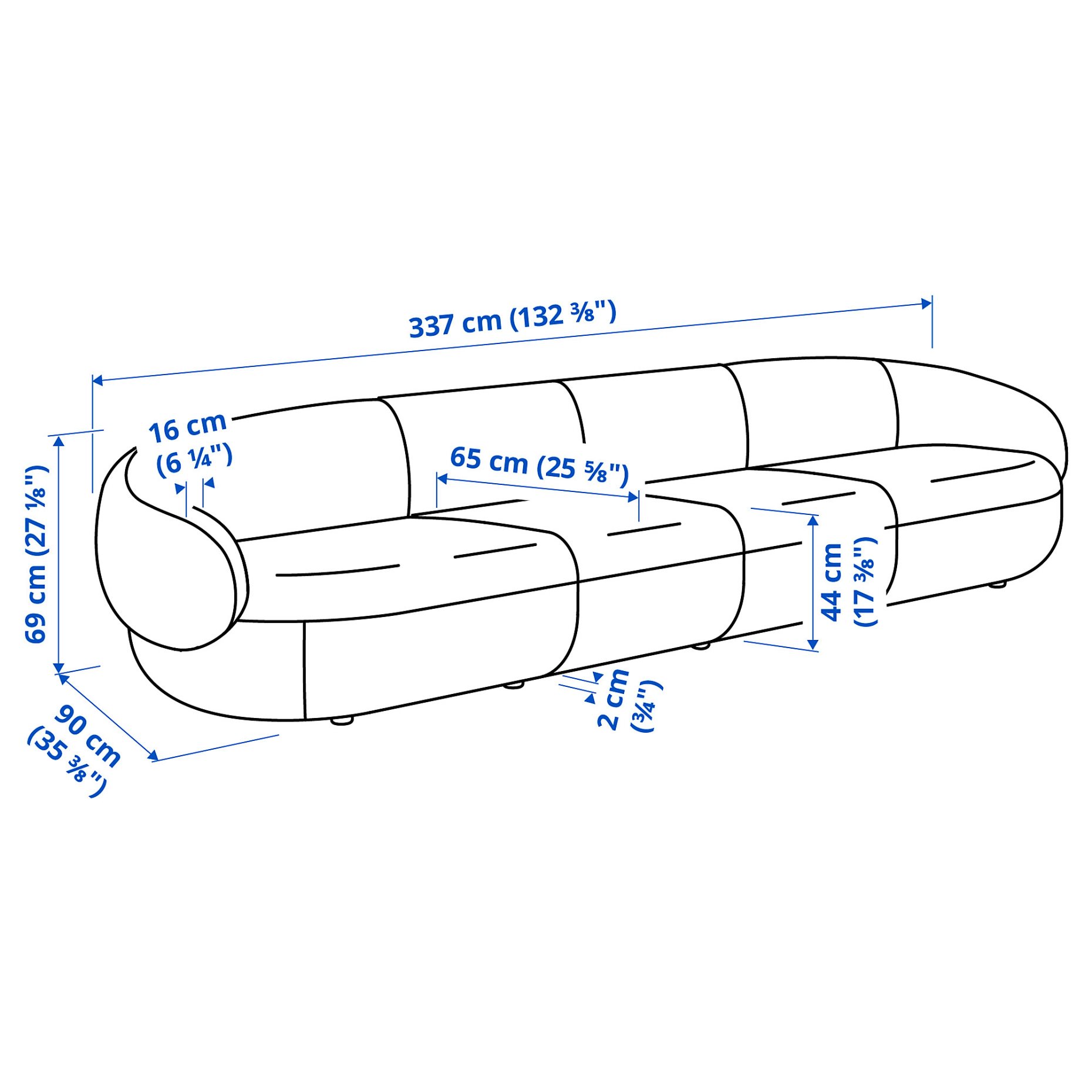 LILLESÄTER, 5-местен диван, 596.142.95