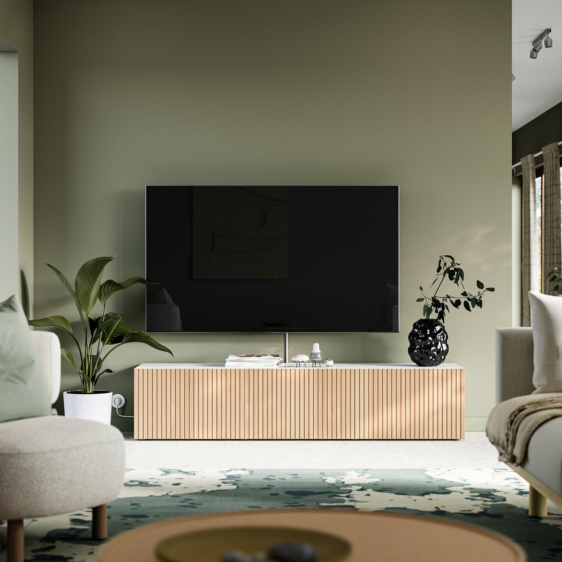 BESTÅ, TV шкаф с вратички, 180x42x38 см, 596.229.12