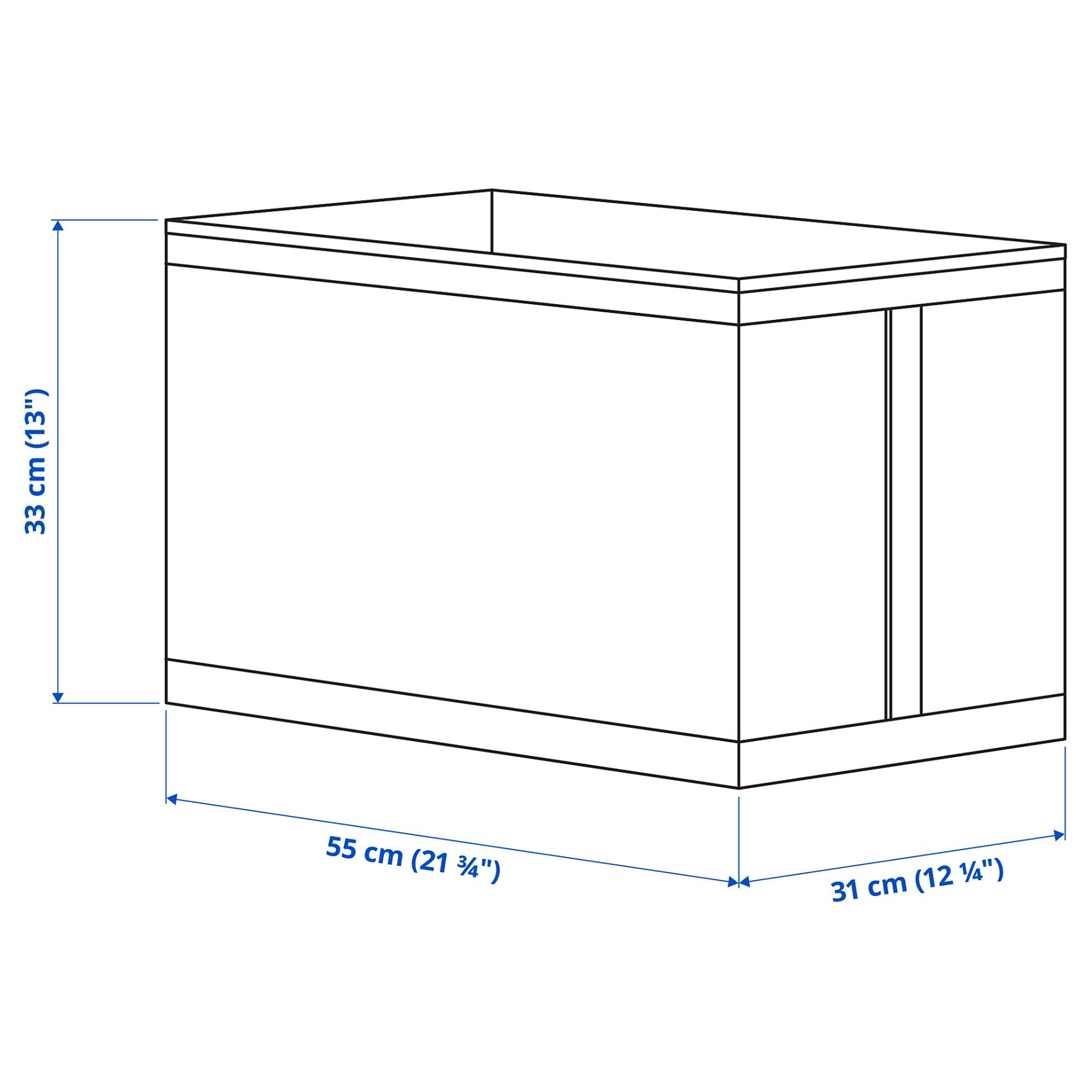 SKUBB, кутия 31х55х33см, бяло, 3 бр к-т, 602.903.70