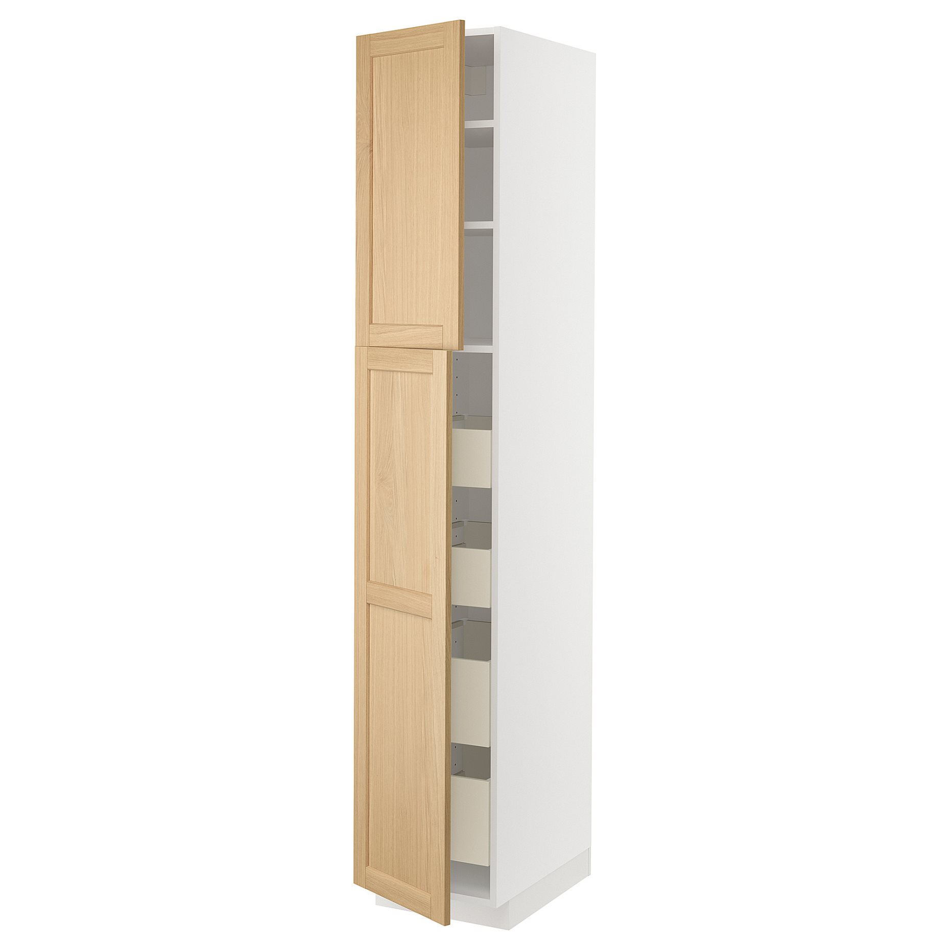 METOD/MAXIMERA, висок шкаф с 2 врати/4 чекмеджета, 695.095.00