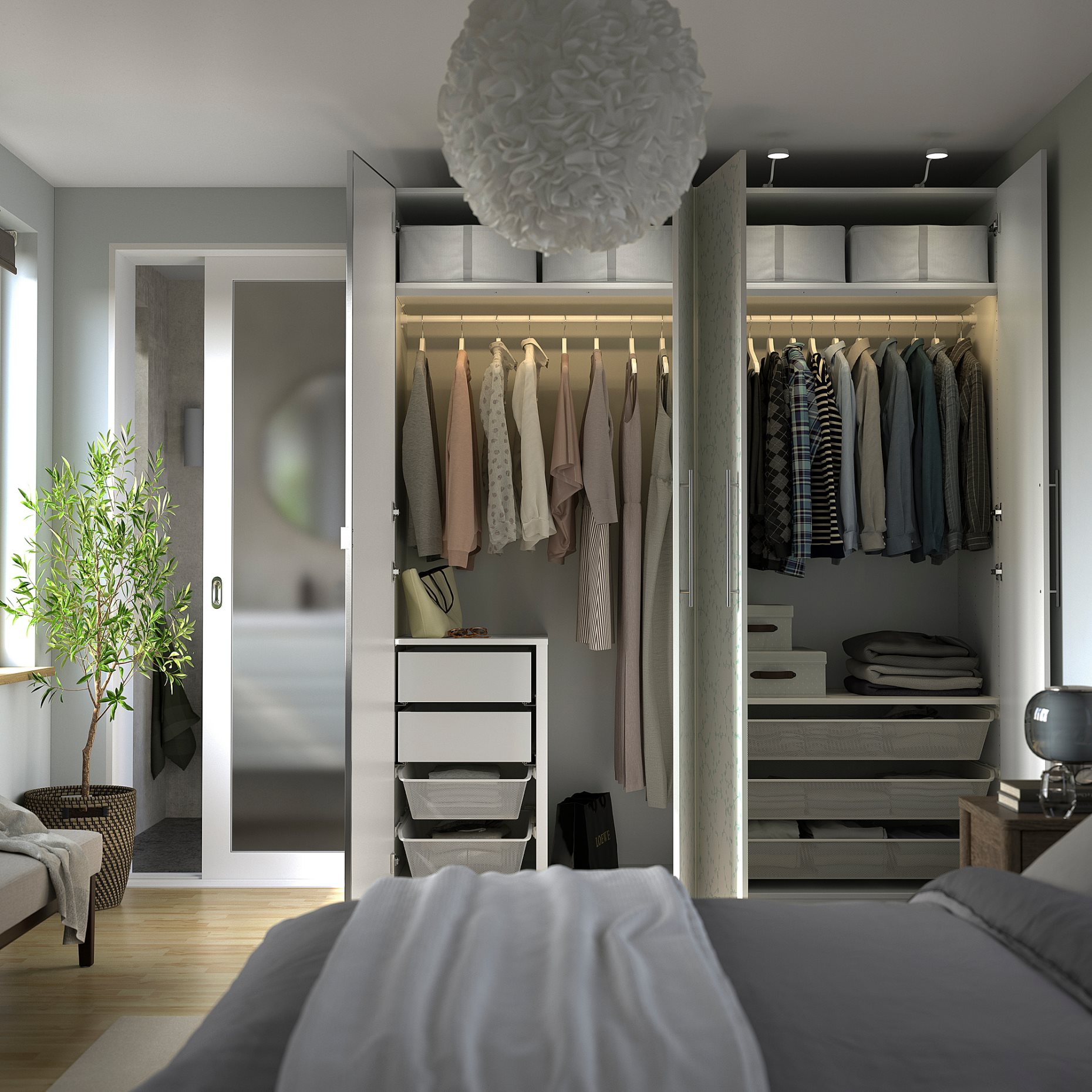 PAX/LINNABERG/ÅHEIM, гардероб - комбинация, 695.727.18