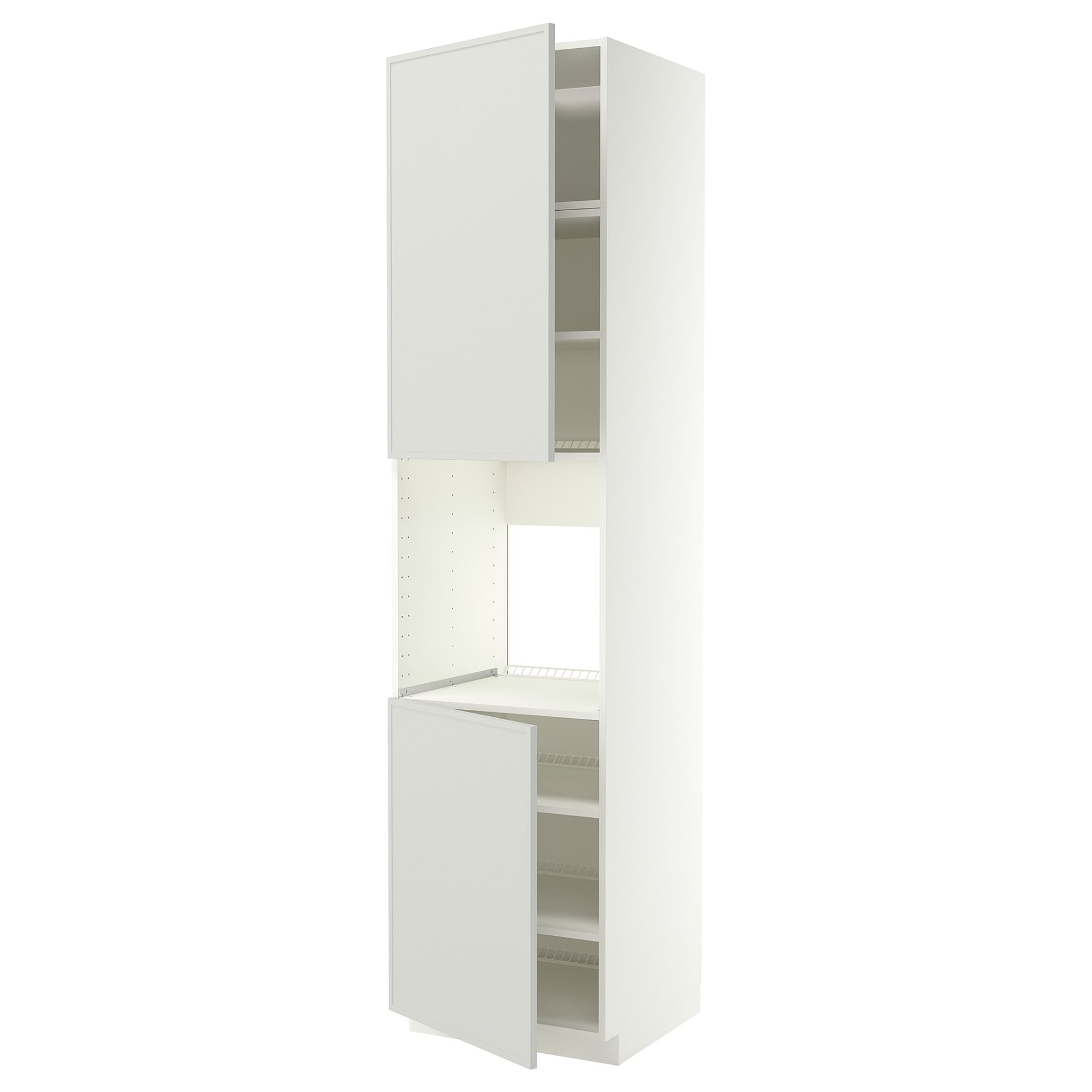 METOD, висок шкаф за фурна с 2 врати/рафт, 60x60x240 см, 696.042.53