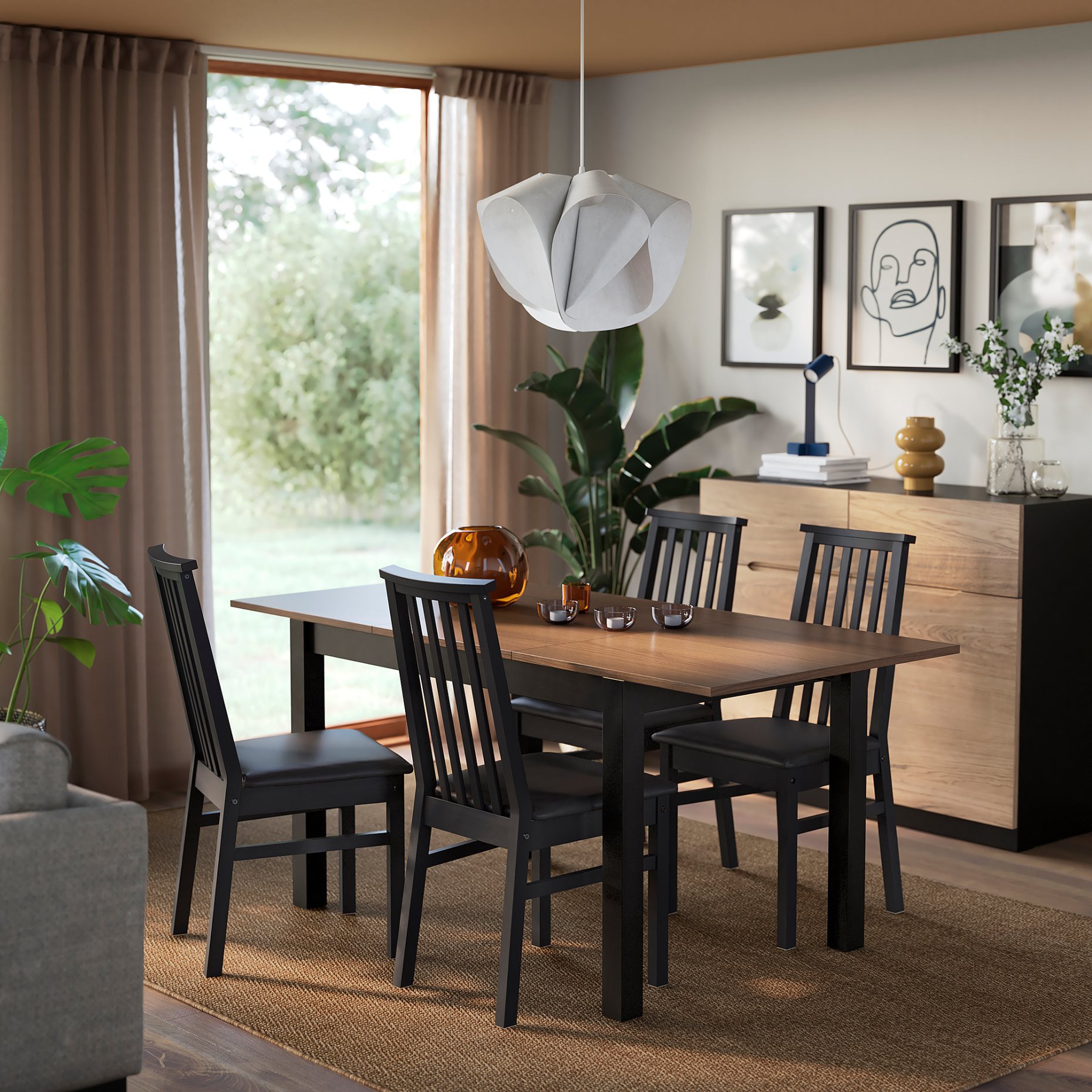 ÅLHULT/ÅLHULT, маса и 4 стола, 696.100.89