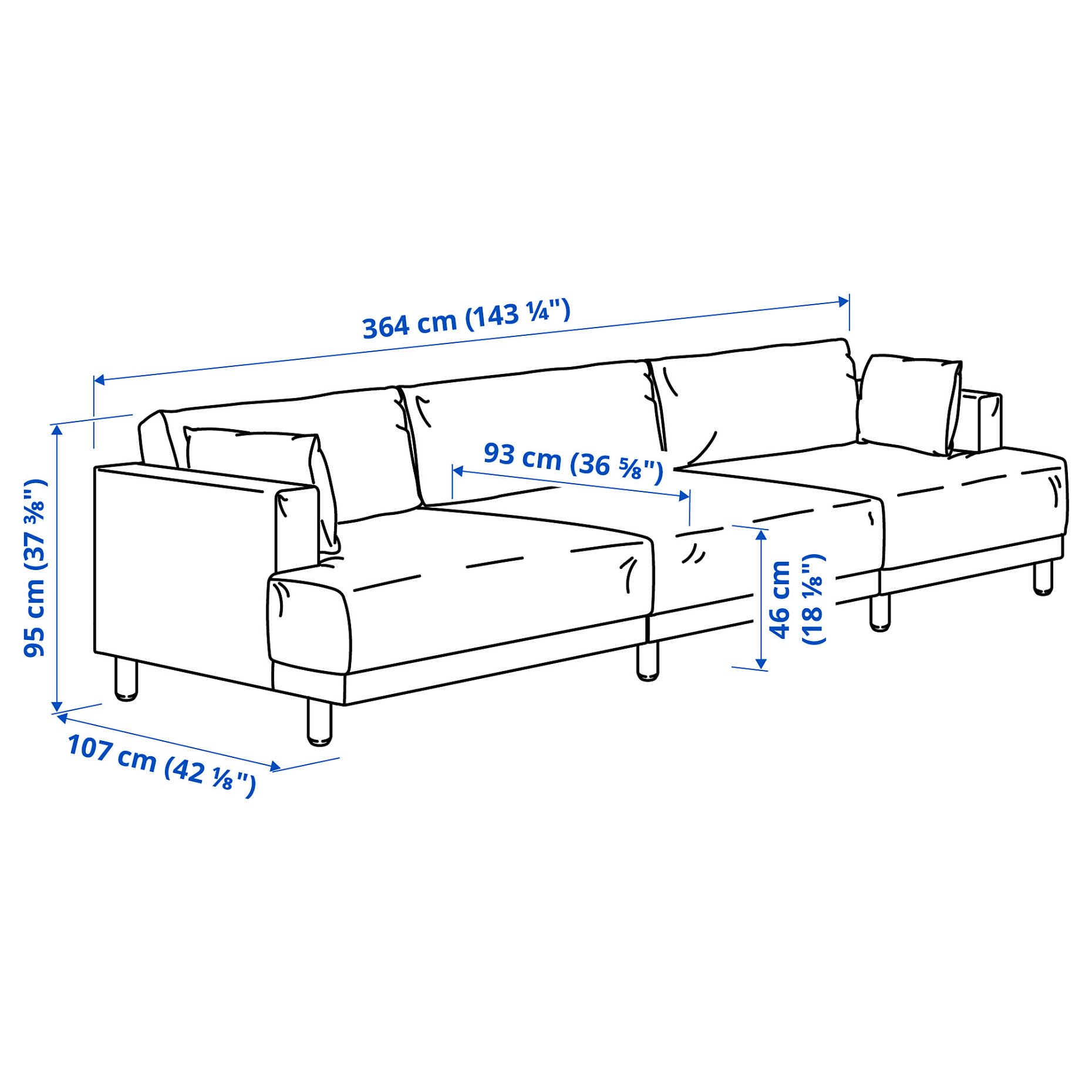 UPPÅKRA, 4,5-местен модулен диван, 696.140.73