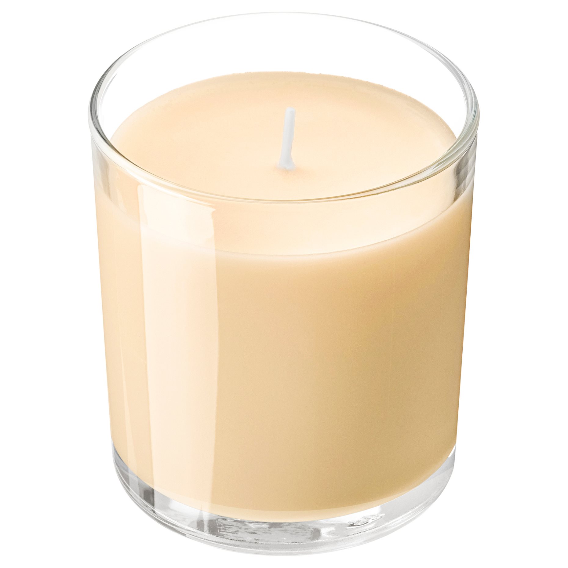 LOTSFÅGEL, ароматна свещ в стъклена чашка, Праскова, 40 ч., 706.083.92