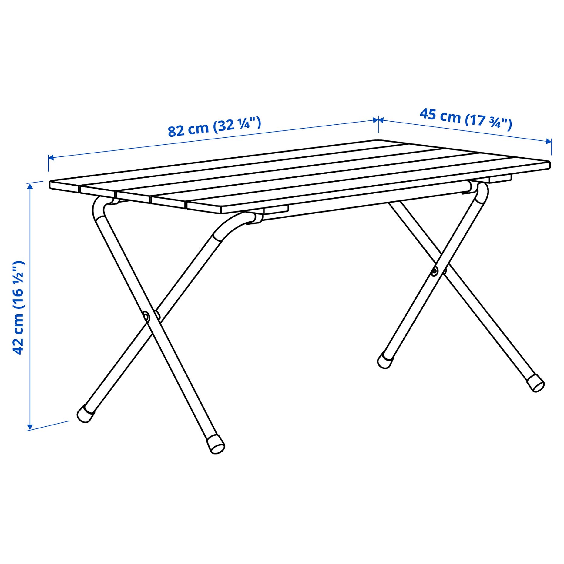 SOLUPPGÅNG, сгъваема маса, 82 см, 706.212.99