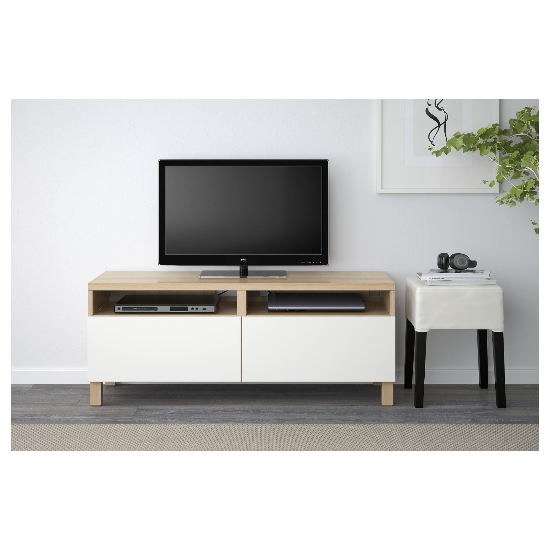 BESTÅ, TV шкаф с чекмеджета, плавно затваряне, 791.883.20