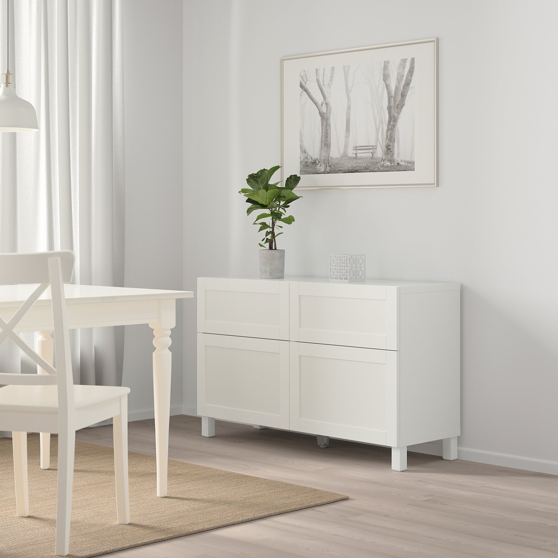 BESTÅ, комбиниран артикул за съхранение с врати/чекмеджета, 791.952.93