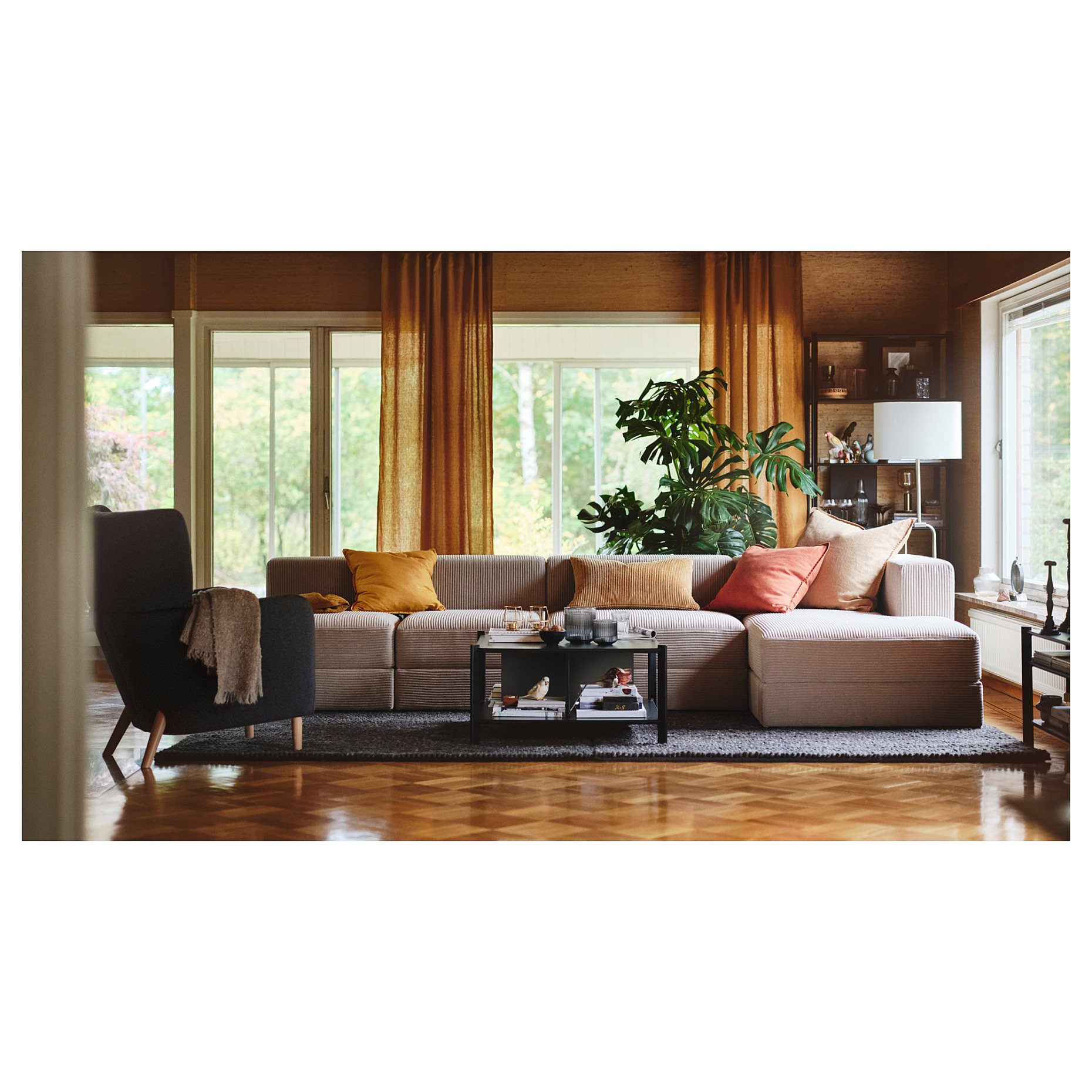 JÄTTEBO, 4,5-местен модулен диван с лежанка, десен, 794.694.81