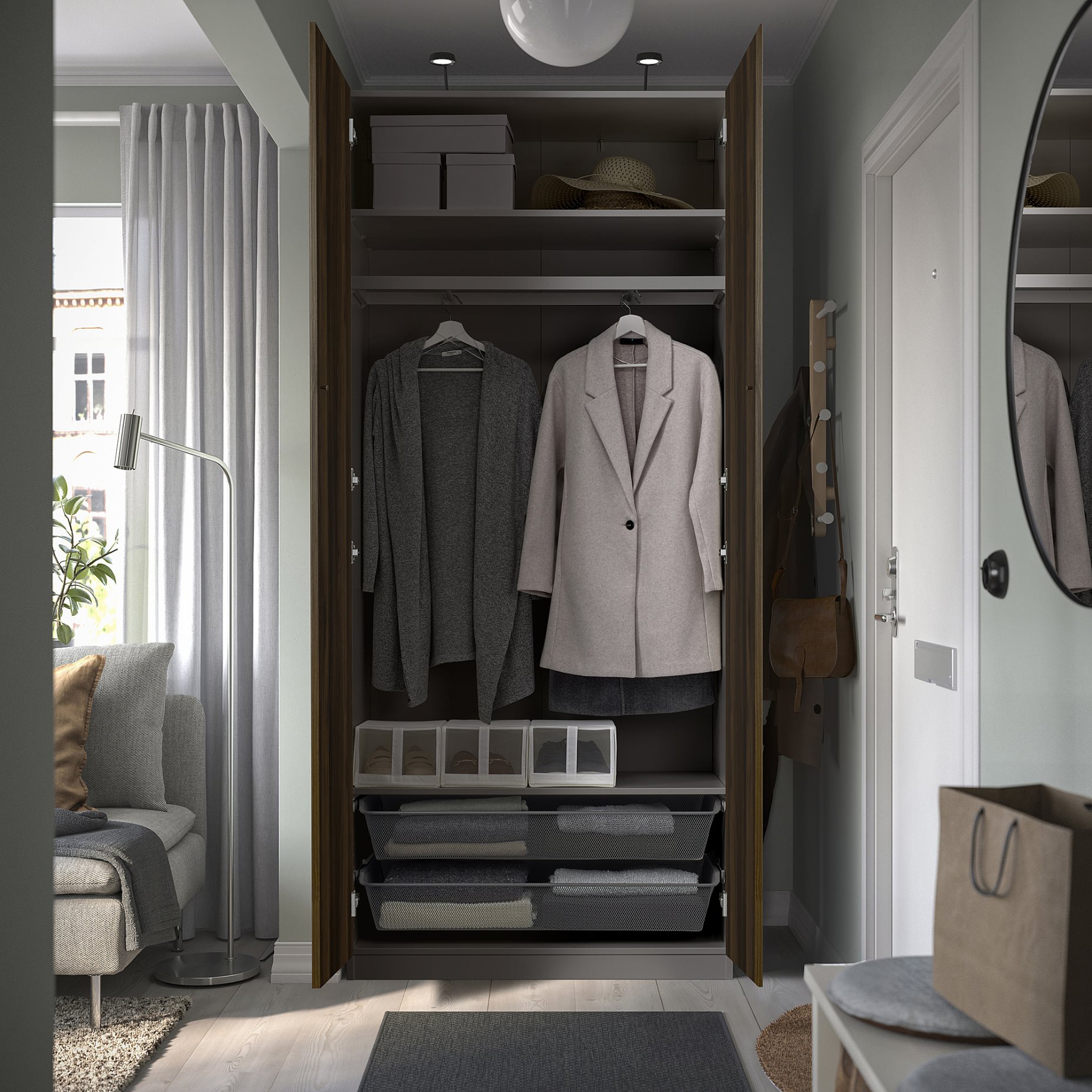 PAX/STORKLINTA, гардероб - комбинация, 795.626.53