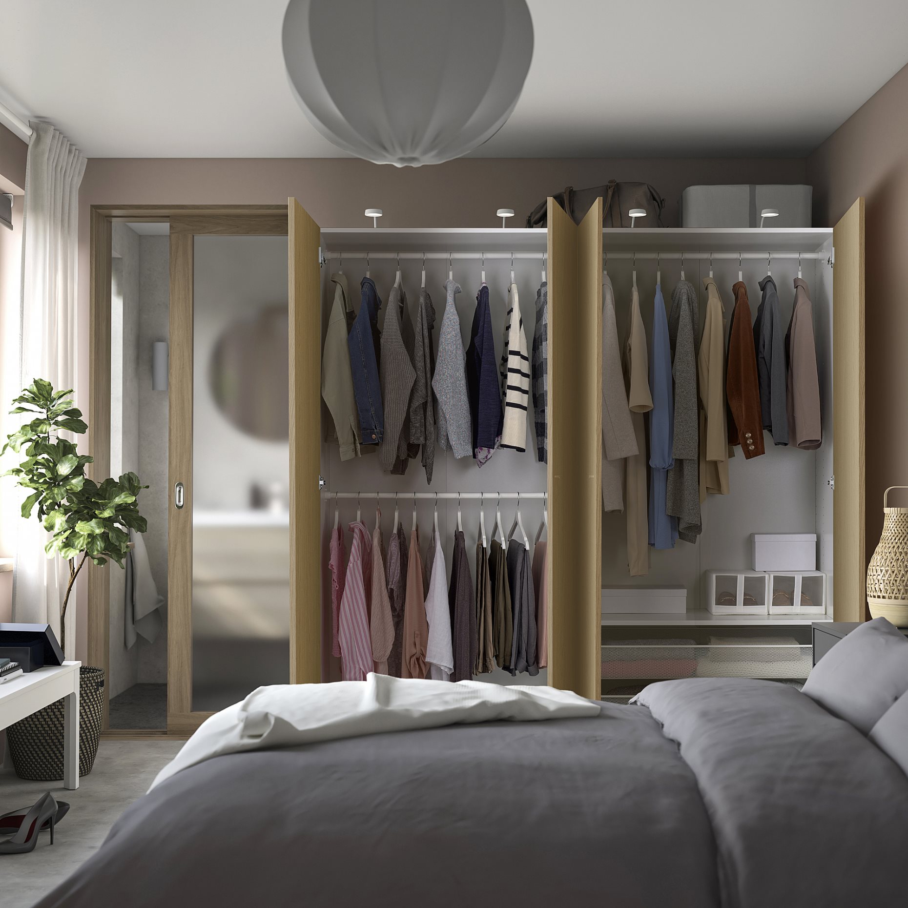 PAX/STORKLINTA, гардероб - комбинация, 795.627.09