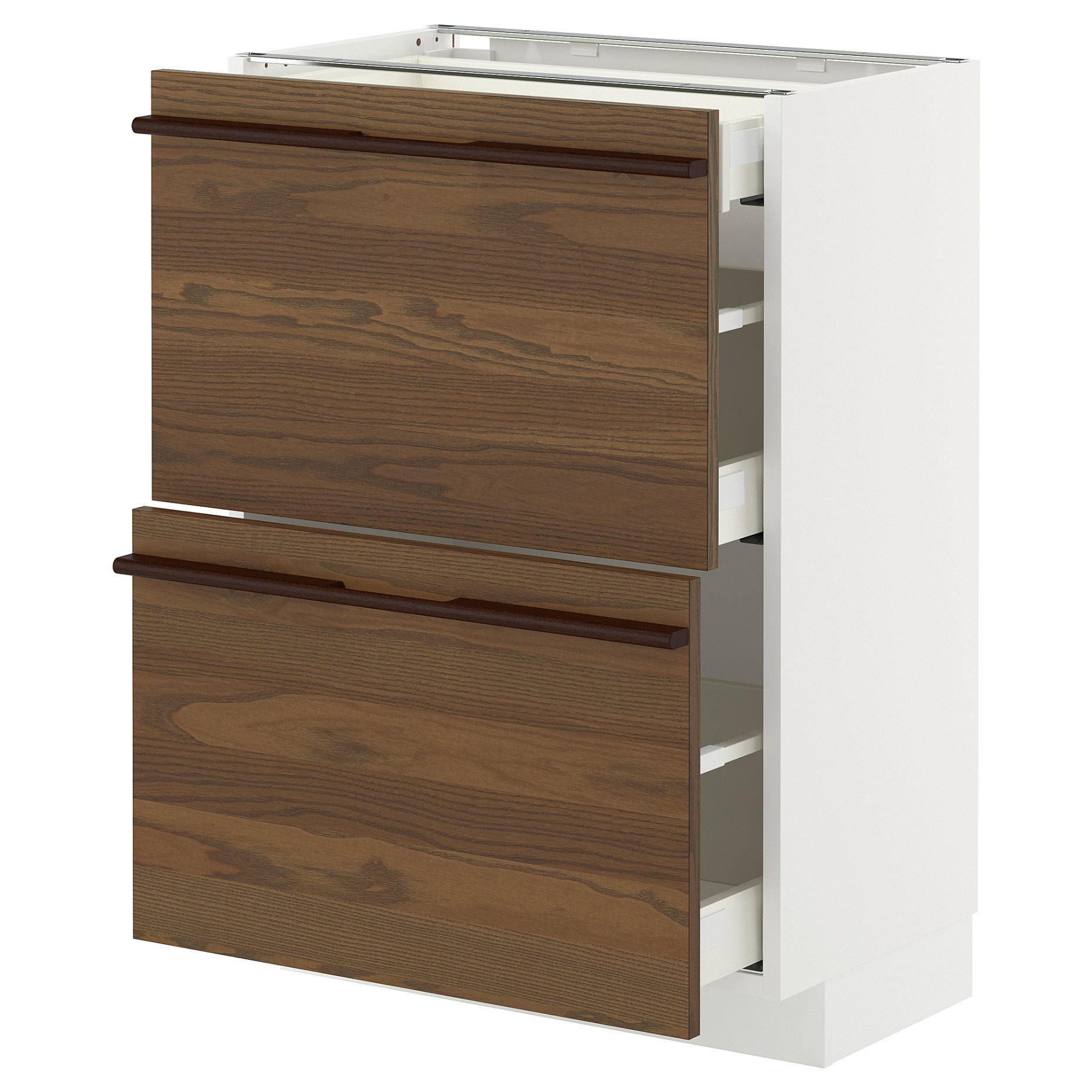 METOD/MAXIMERA, долен шкаф с 2 чела/3 чекмеджета, 795.746.46