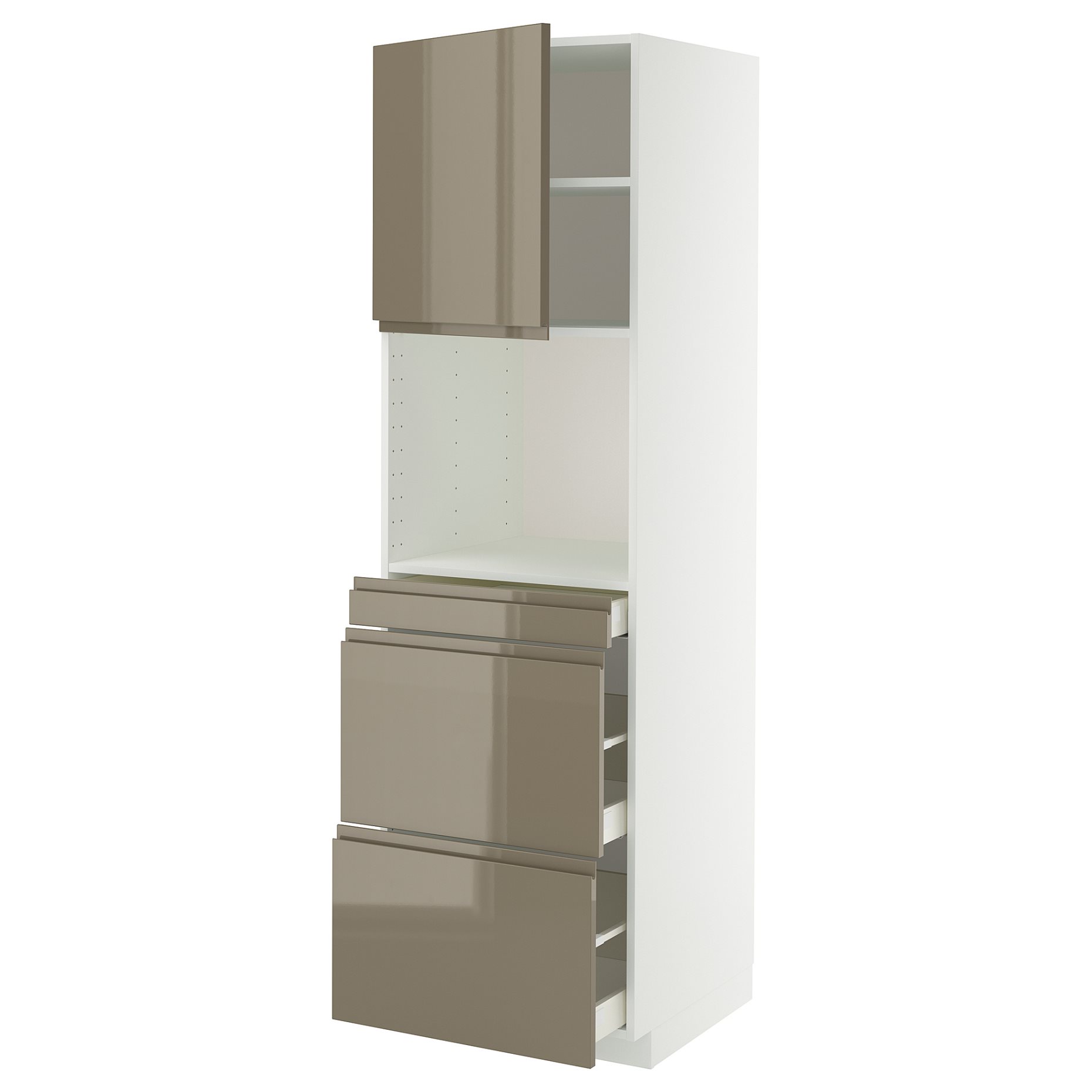 METOD/MAXIMERA, висок шкаф за комби микро, врата/3 чекм., 795.770.46