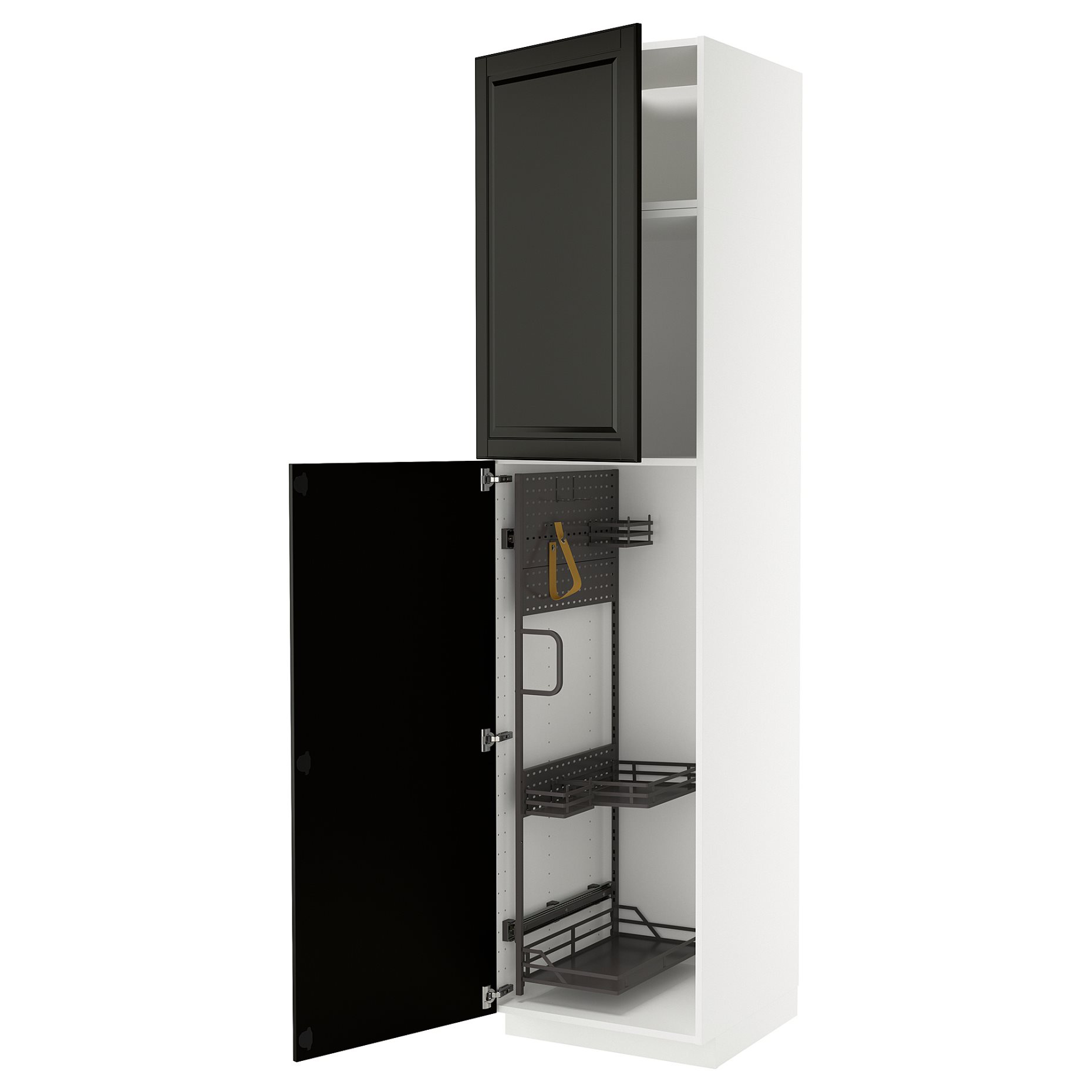 METOD, висок шкаф с отделение за почиств. аксесоари, 795.790.26