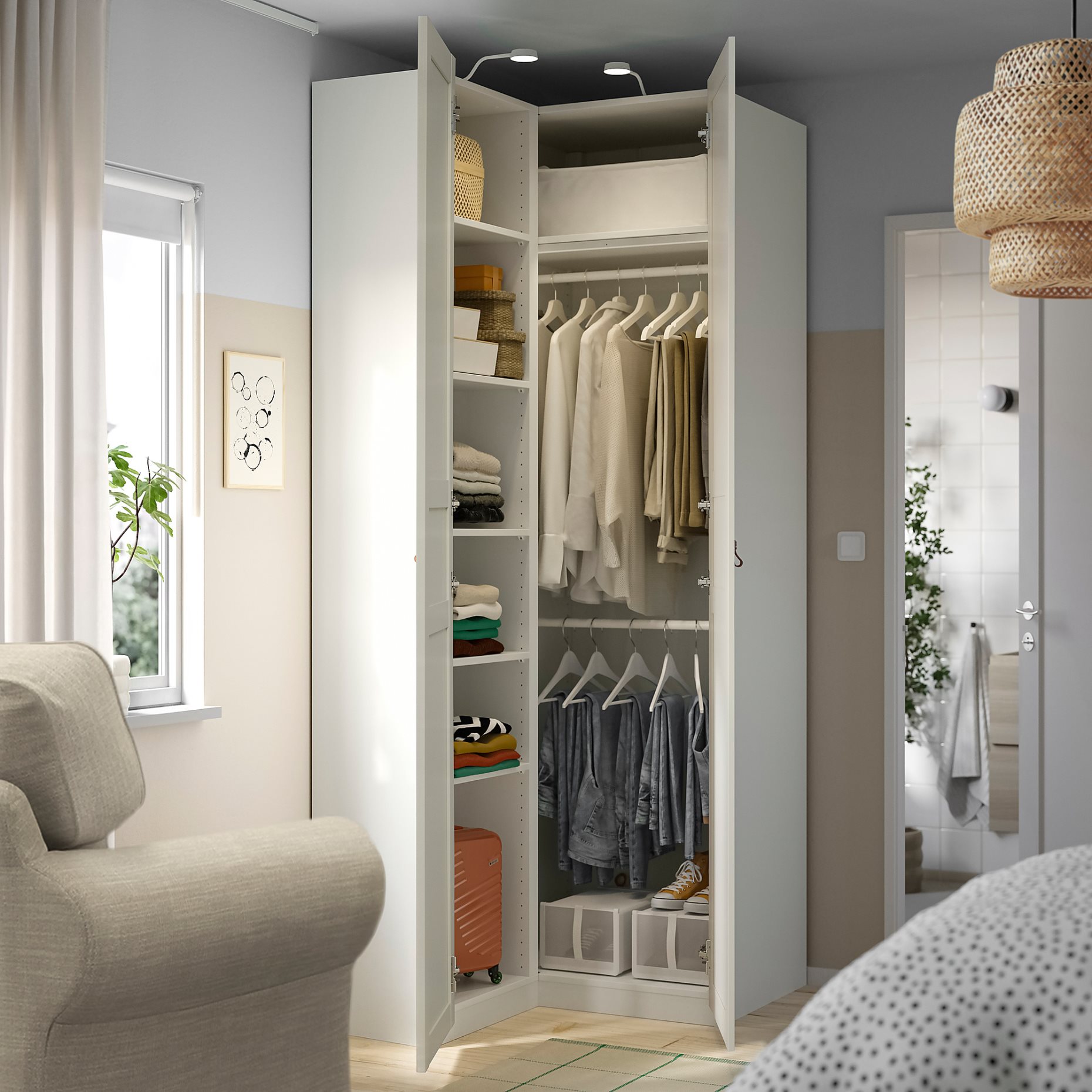 PAX/FLISBERGET, ъглов гардероб, 796.261.60