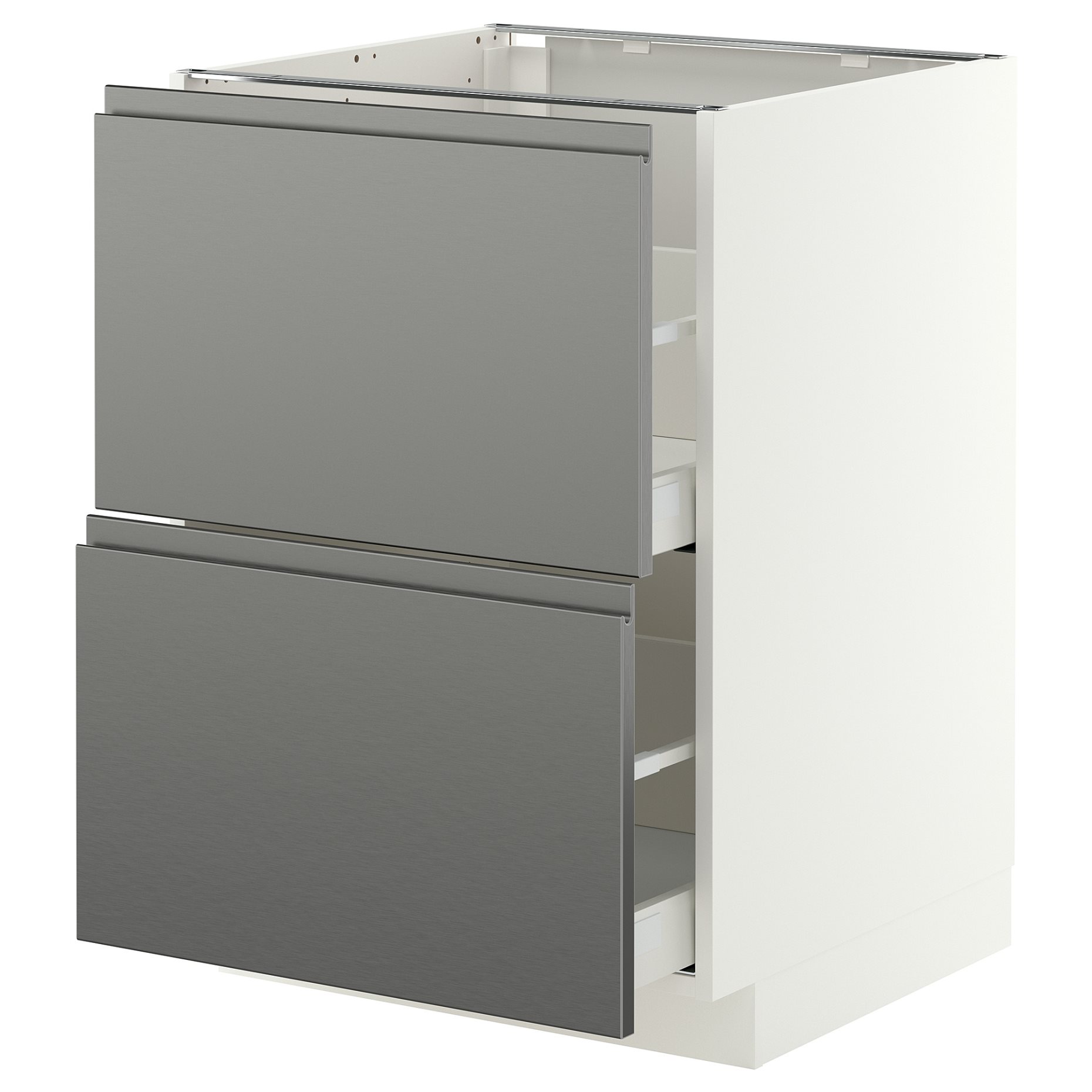 METOD/MAXIMERA, долен шкаф с 2 чела/2 високи чекмеджета, 60x60 см, 796.278.76