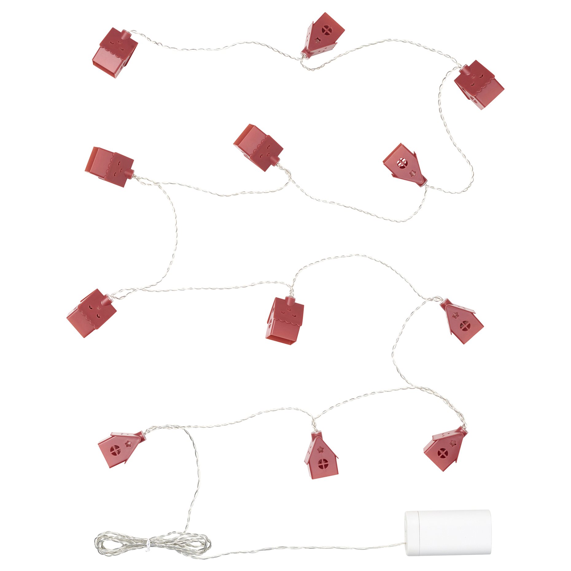 STRÅLA, LED гирлянда с 12 лампички, работи на батерии, 805.626.85