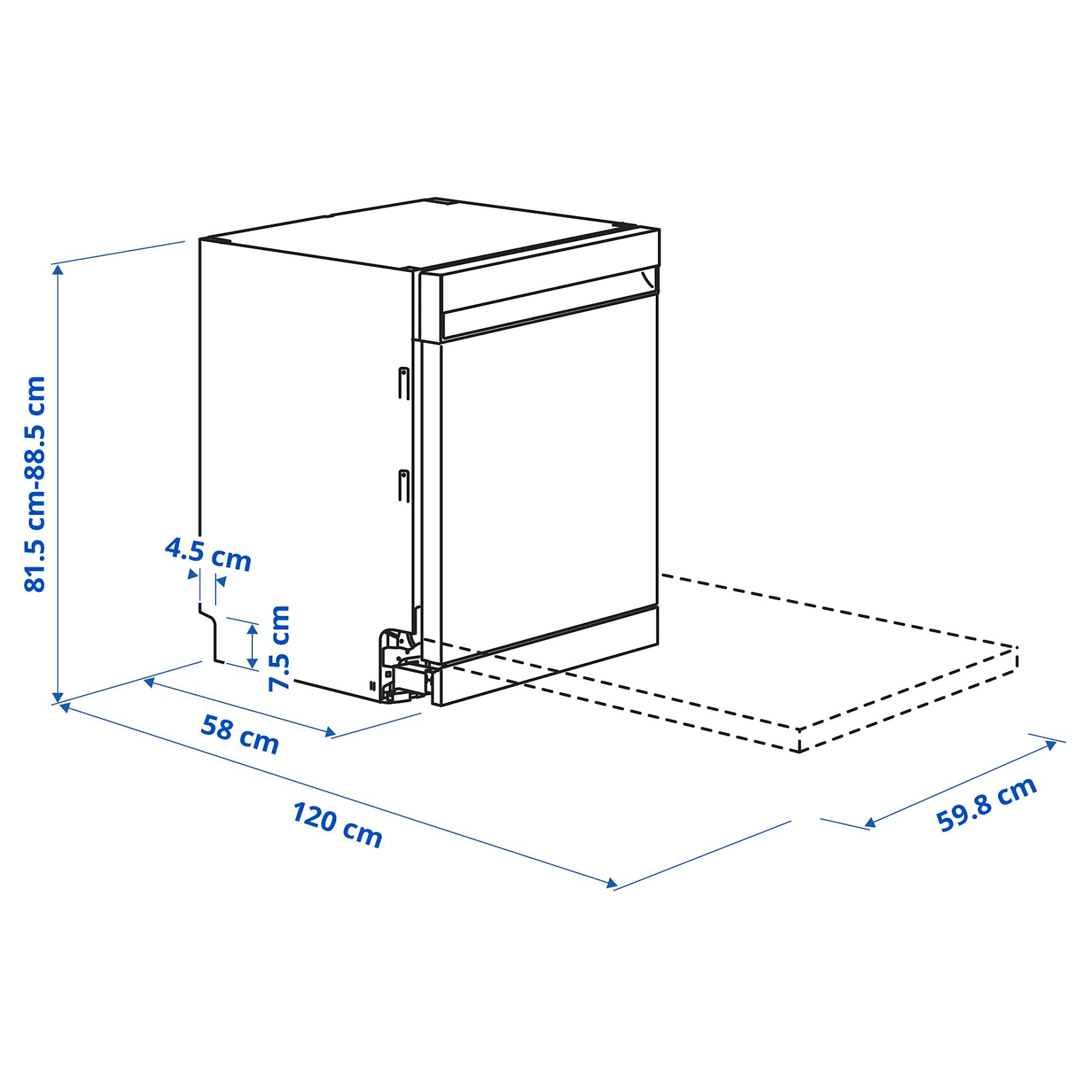SÖDERBODA, съдомиялна машина за вграждане, IKEA 500, 805.767.48