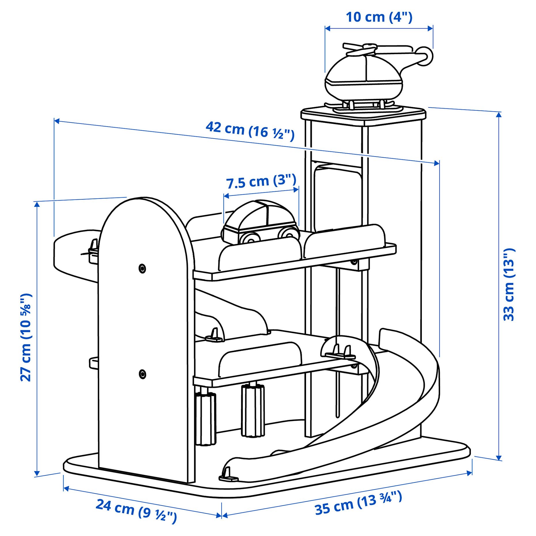 LILLABO, гараж с автомобил и хеликоптер, 805.893.50