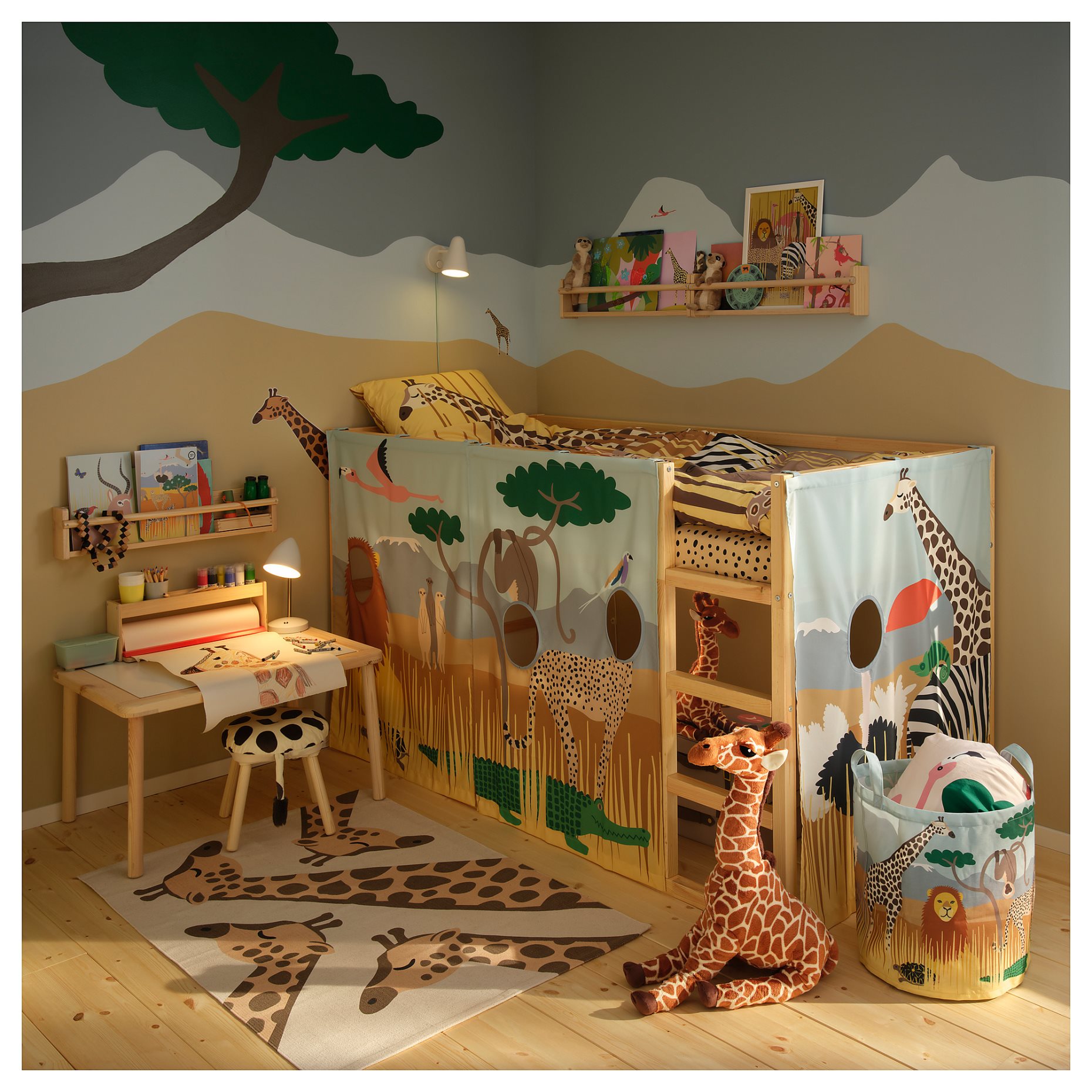 SANDLÖPARE, плюшена играчка, жираф, 806.030.68