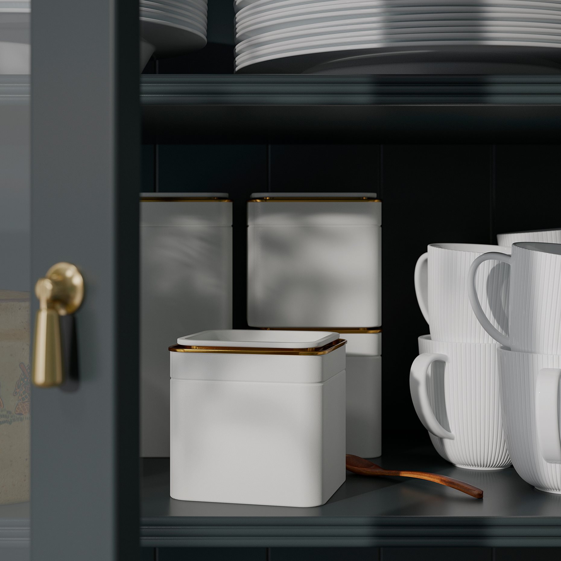 BLOMNING, кутия с капак, 10x10x10 см, 806.090.27