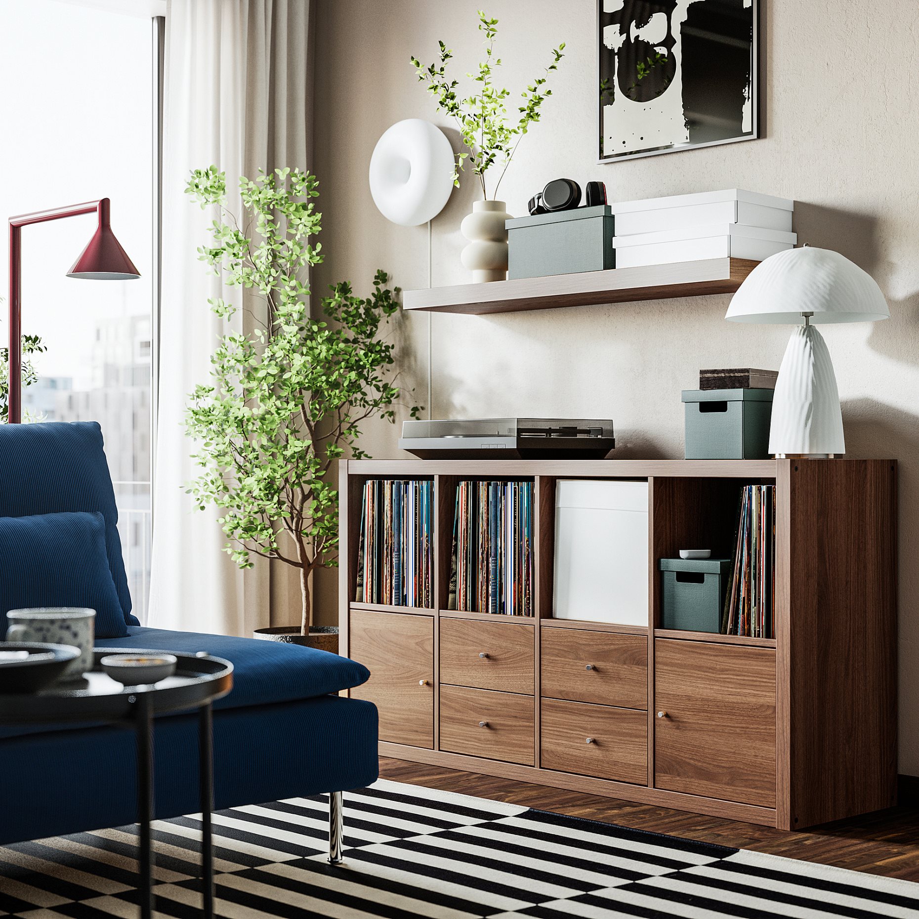 KALLAX, приставка с вратичка, 33x33 см, 806.533.17
