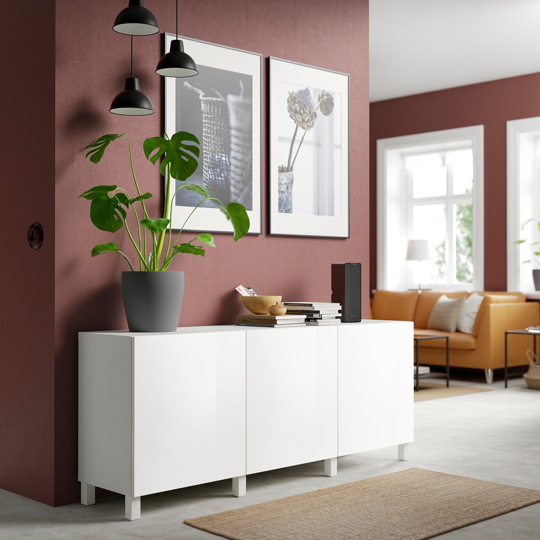BESTÅ, комбиниран артикул за съхранение с врати, 891.398.19