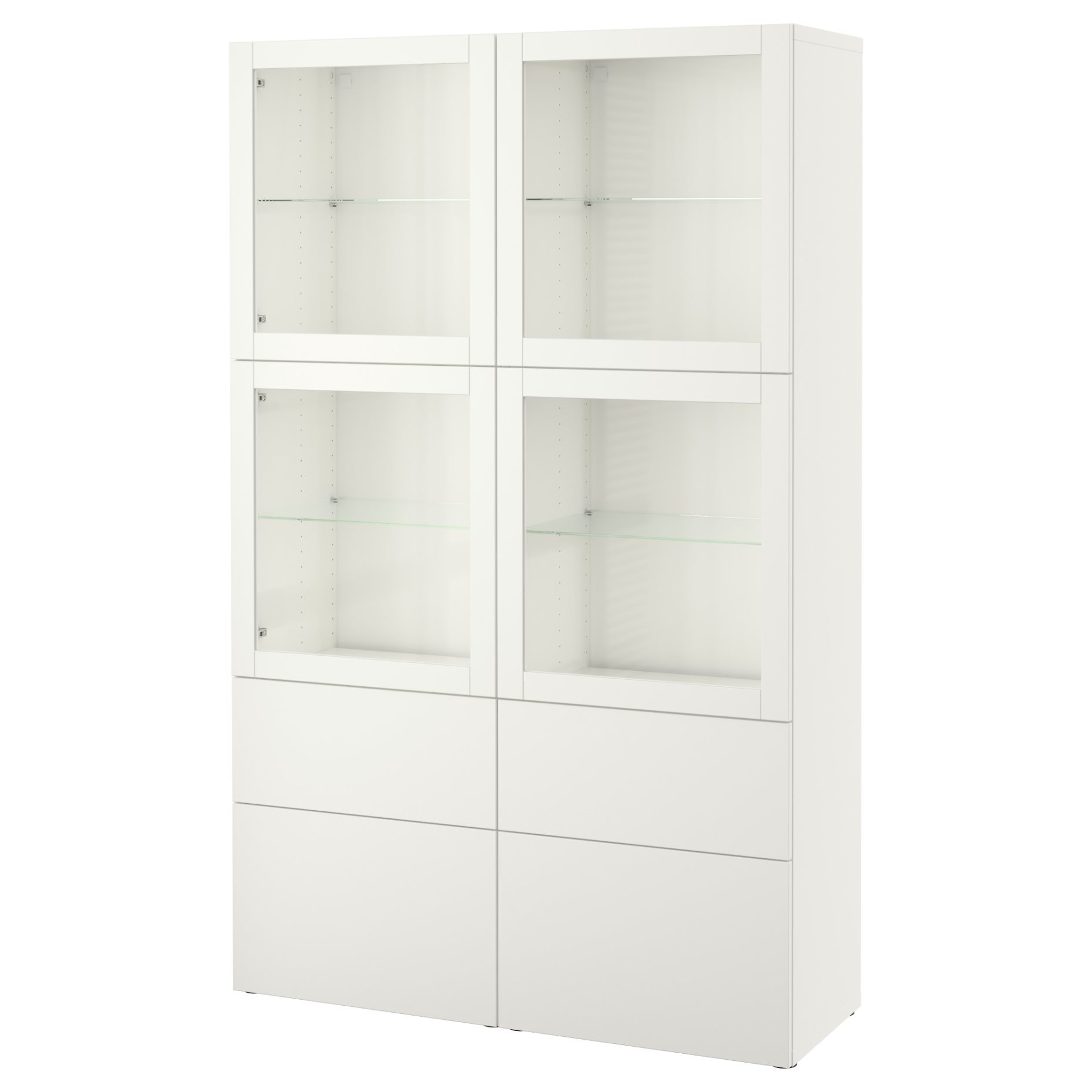 BESTÅ, комбиниран артикул за съхранение със стъклени вратички, 891.960.13