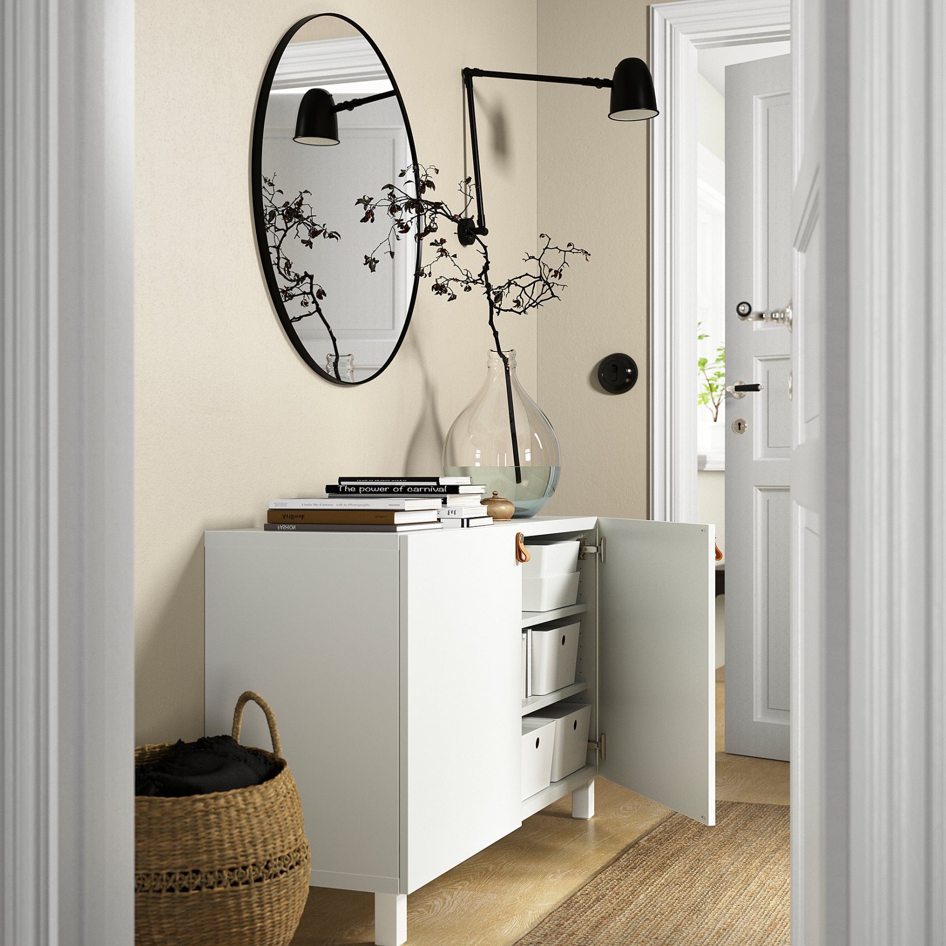 BESTÅ, комбиниран артикул за съхранение с врати, 892.098.26