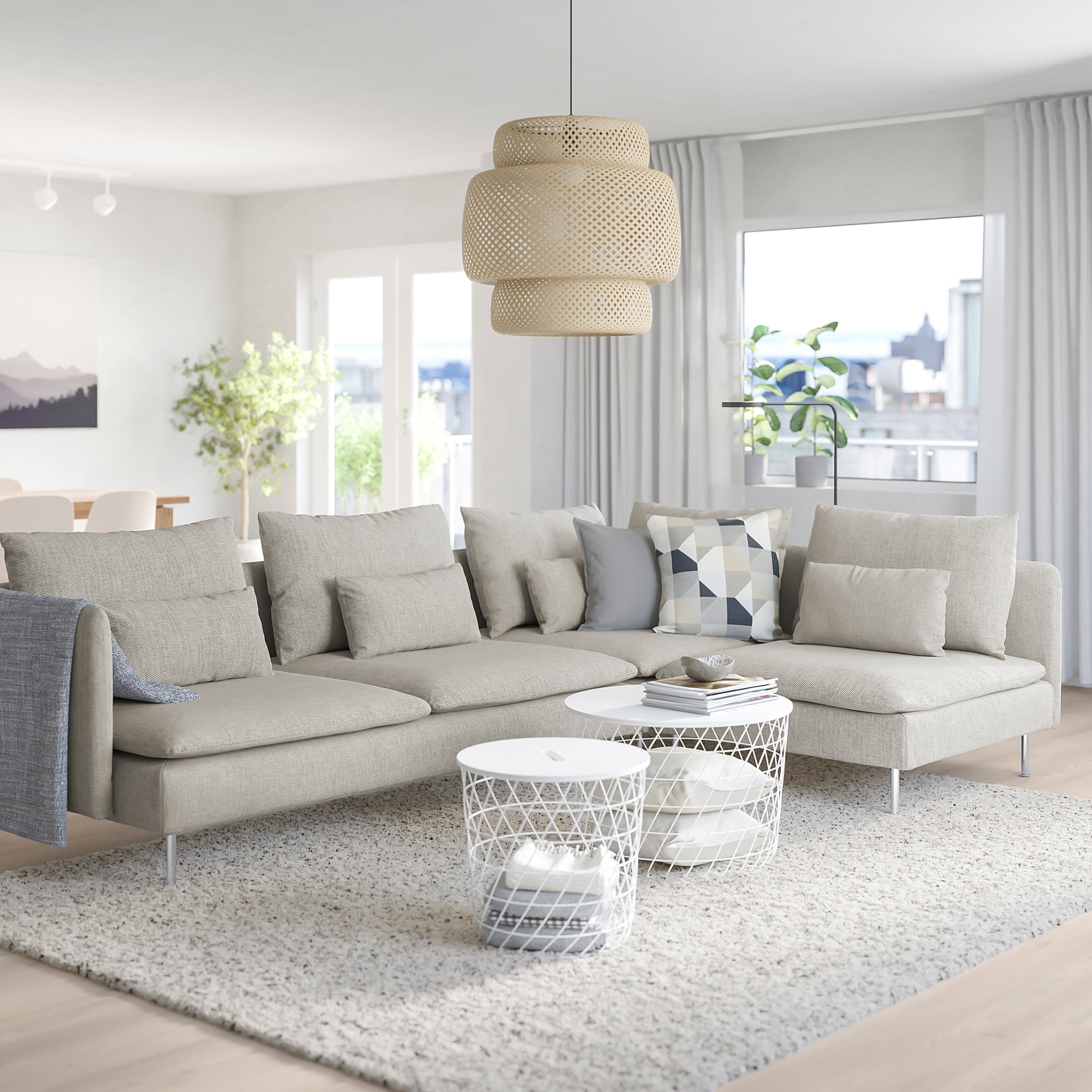 SÖDERHAMN, ъглов диван, 4 места, 893.058.42