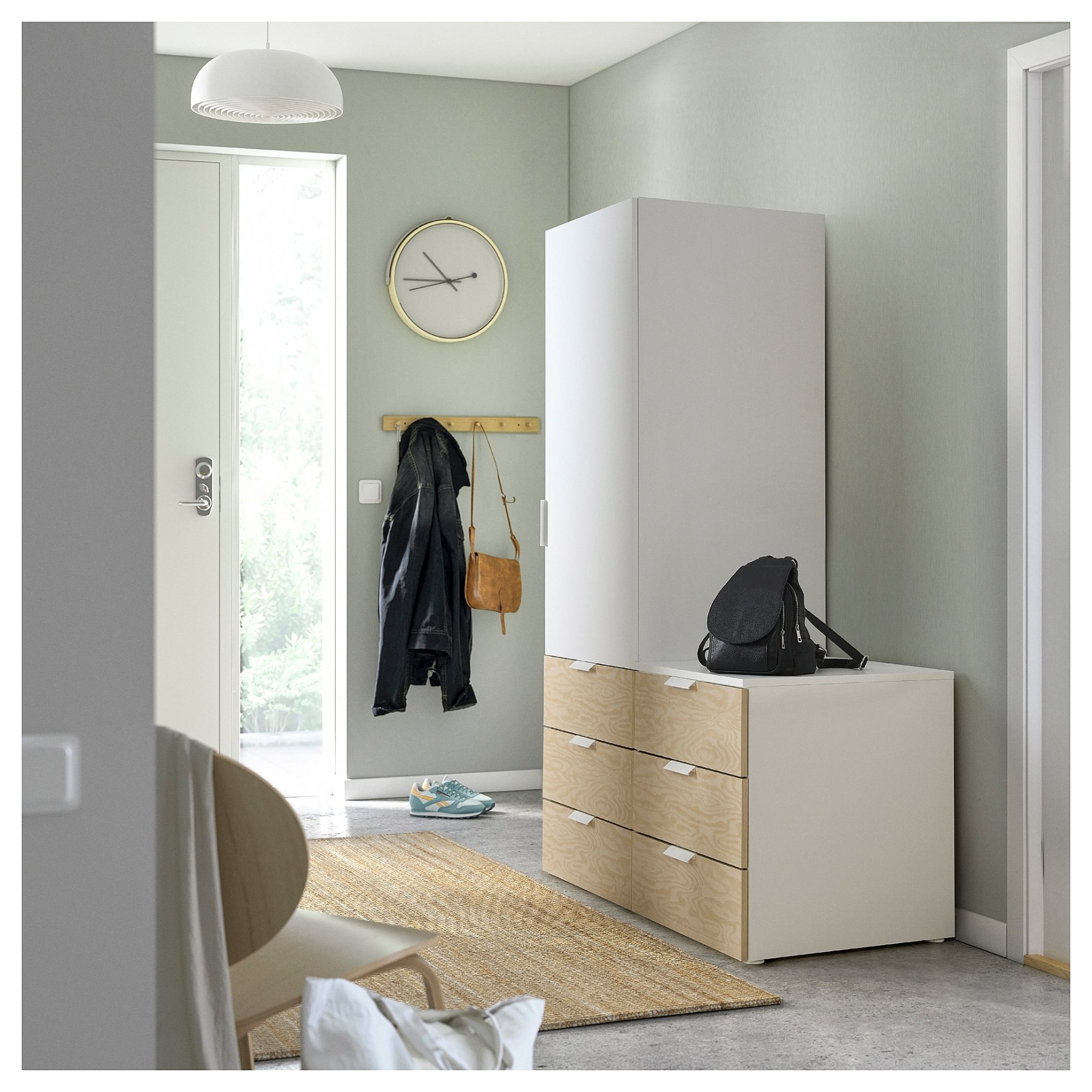 PLATSA, гардероб с 1 врата и 6 чекмеджета, 895.014.28