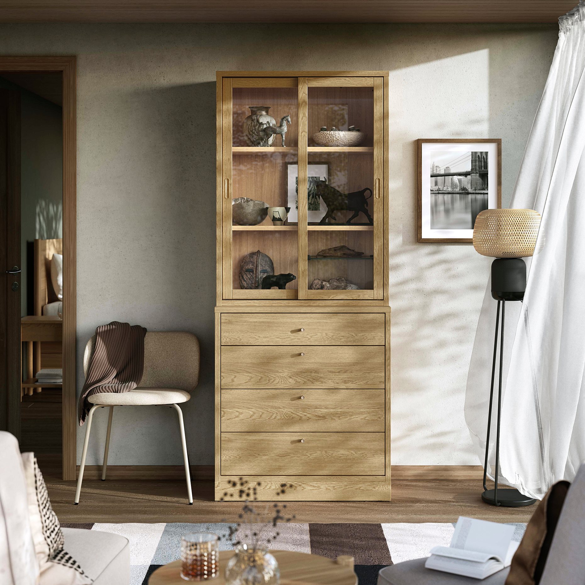 TONSTAD, комбиниран артикул за съхр. с чекмеджета, 895.478.79