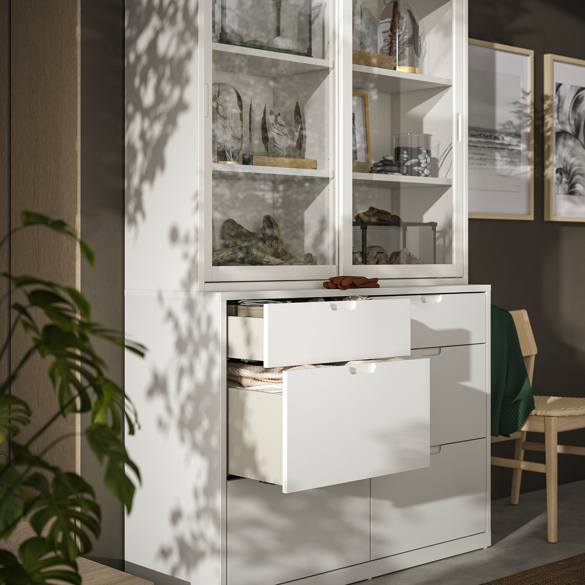 TONSTAD, комбиниран артикул за съхранение с чекмеджета, 895.478.84