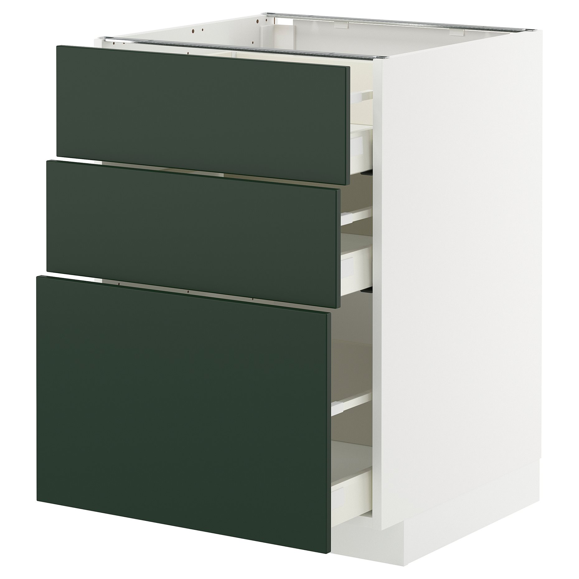 METOD/MAXIMERA, долен шкаф с 3 чекмеджета, 895.571.23