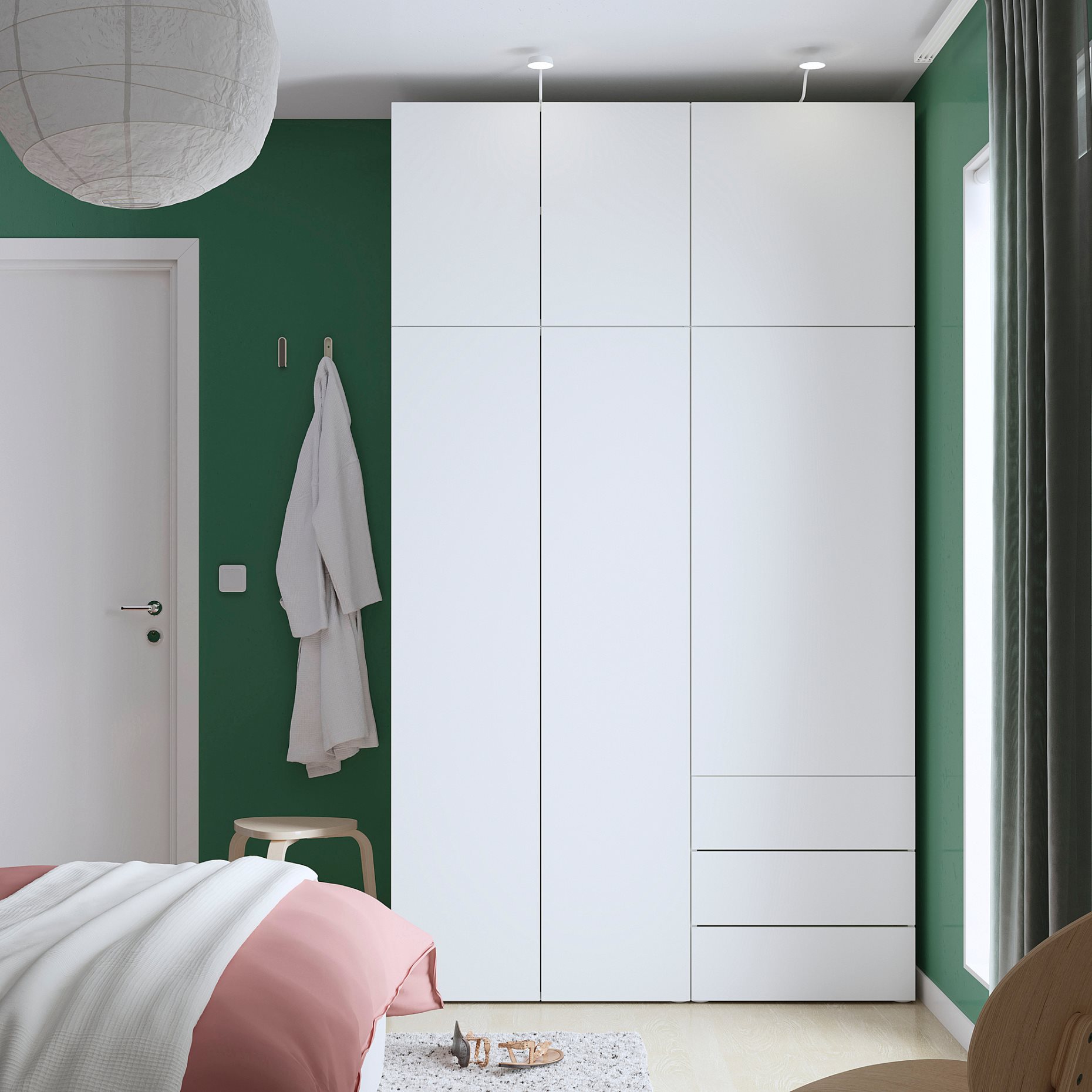 PLATSA, гардероб с 6 врати+3 чекмеджета, 895.858.90
