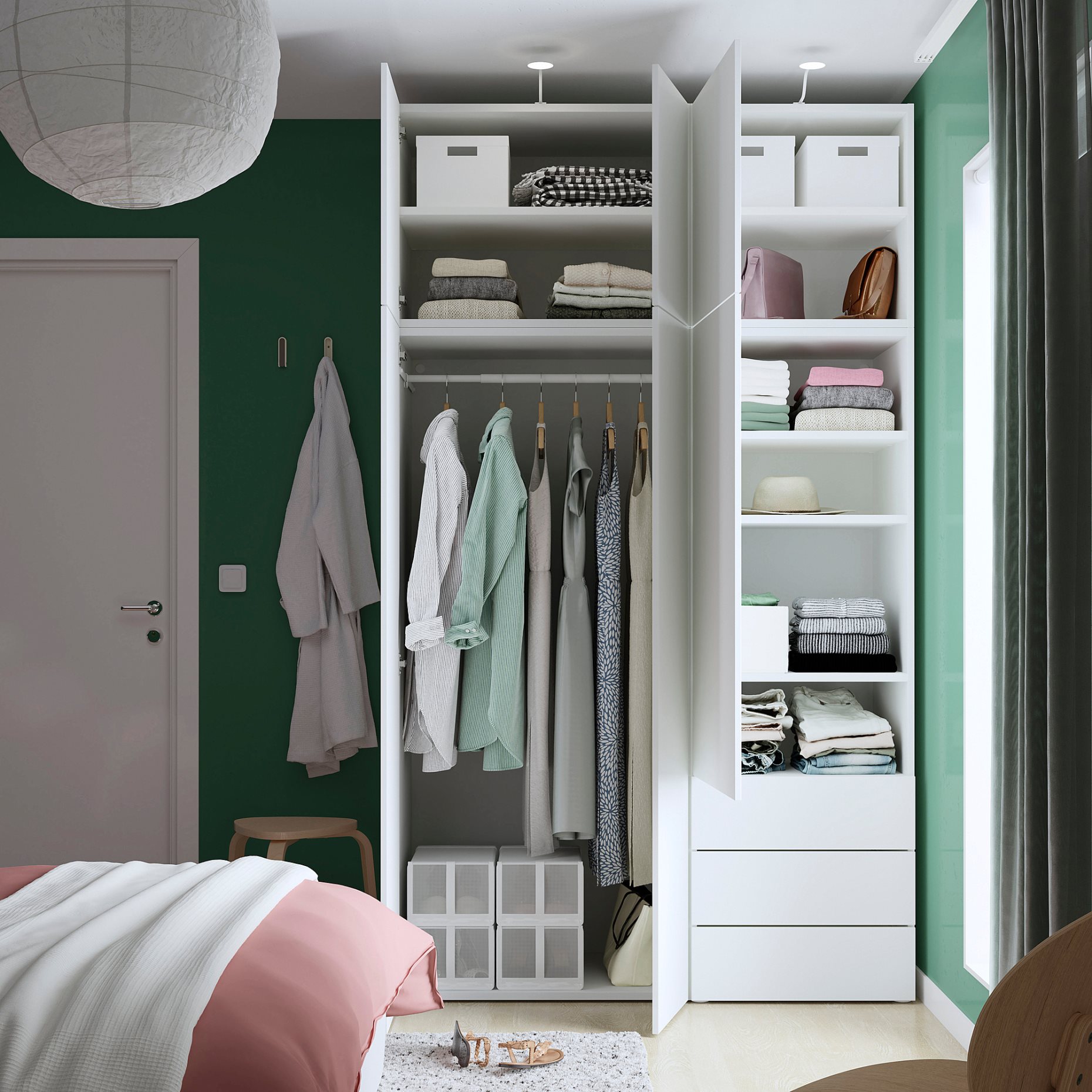 PLATSA, гардероб с 6 врати+3 чекмеджета, 895.858.90