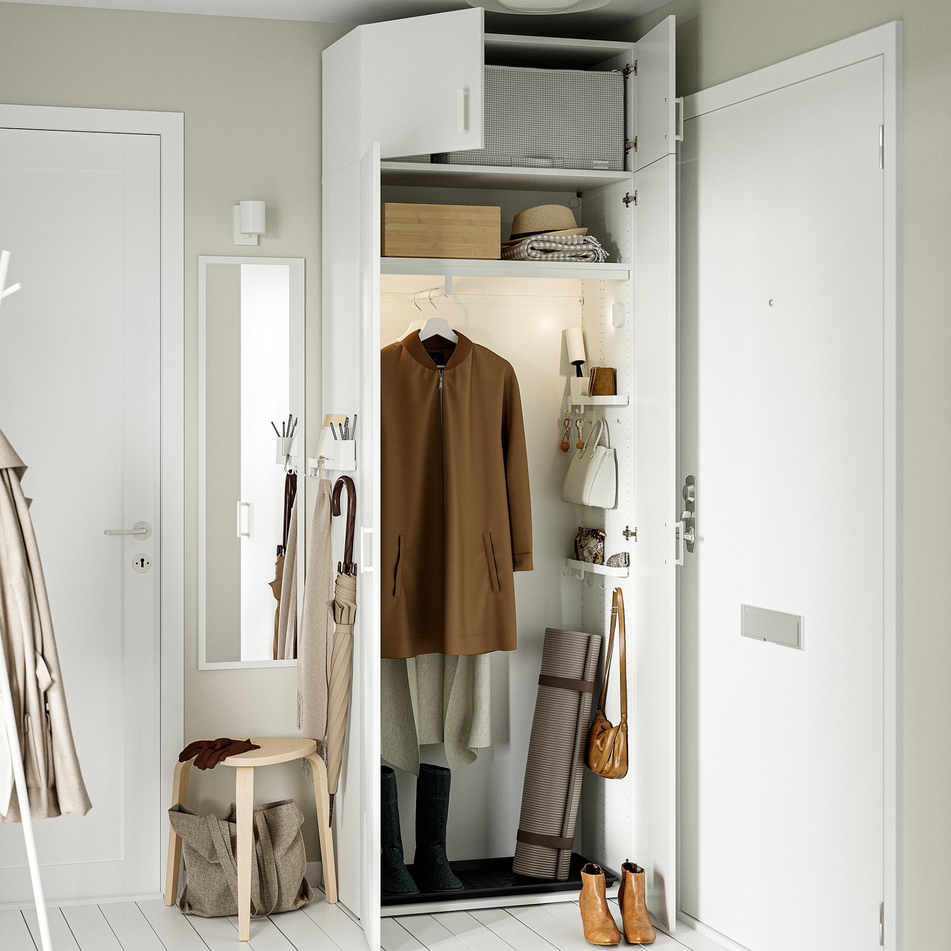 LASTARE гардероб - комбинация, 80x42x236 см 89602903 | IKEA България