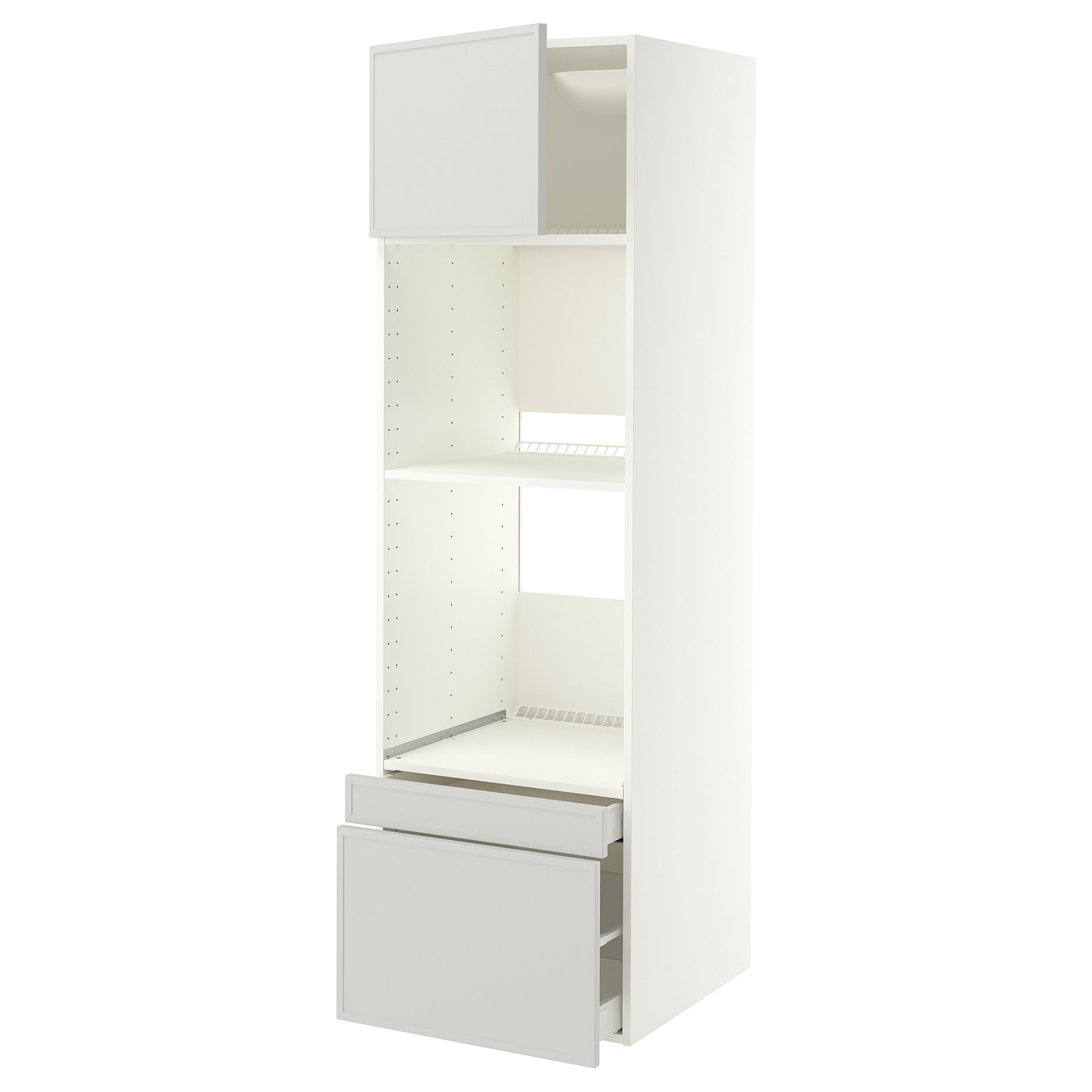 METOD/MAXIMERA, висок шкаф за фурна/комби фурна + вр./2 чекм., 60x60x200 см, 896.055.72