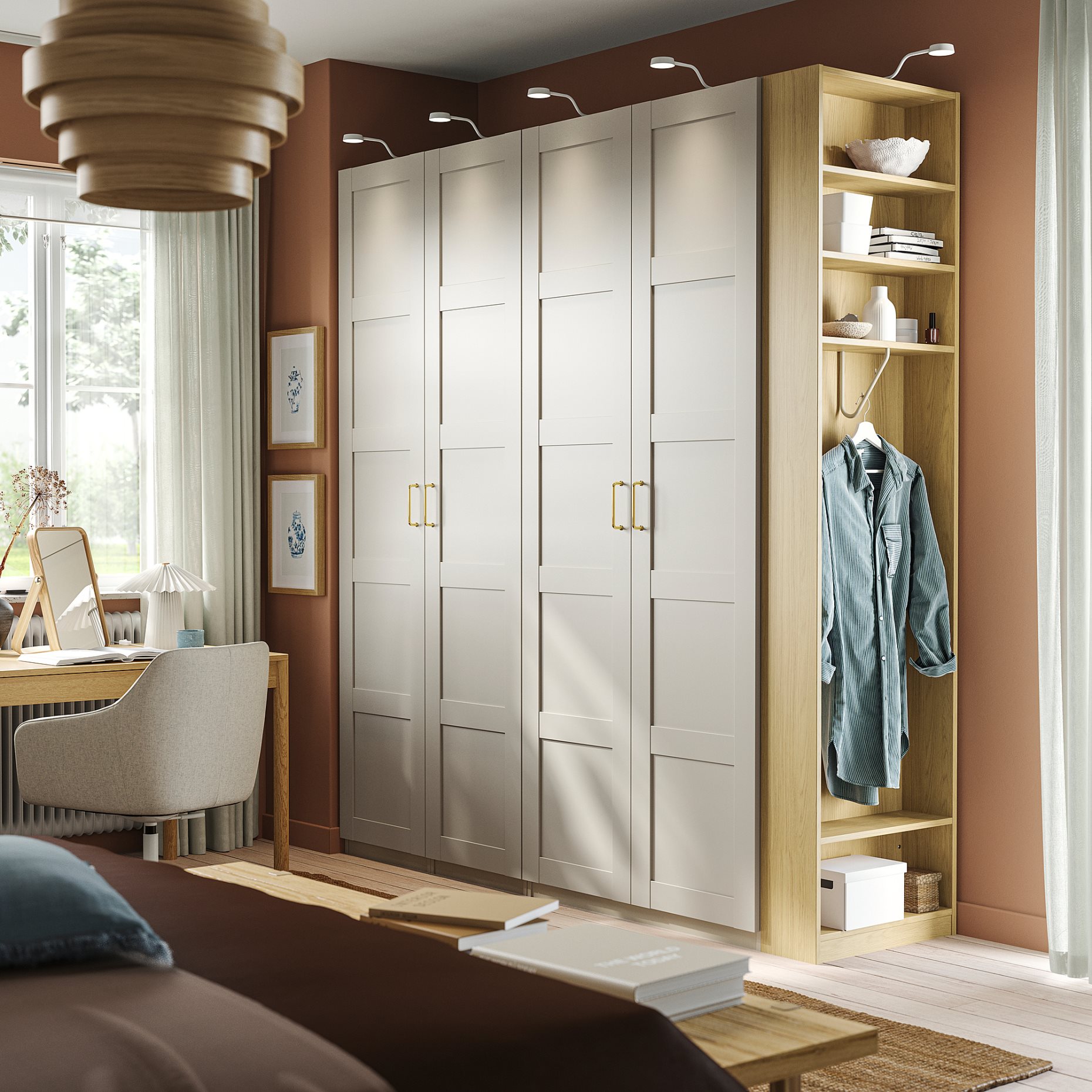 PAX/BERGSBO, гардероб - комбинация, 896.070.95